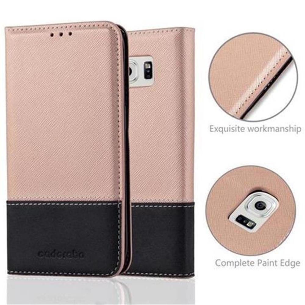 Cadorabo Handyhülle für Samsung Galaxy S6 EDGE Hülle Samsung Galaxy S6 EDGE, Klappbare Handy Schutzhülle - Hülle - mit Standfunktion und Kartenfach