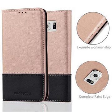 Cadorabo Handyhülle Samsung Galaxy S6 EDGE Samsung Galaxy S6 EDGE, Klappbare Handy Schutzhülle - Hülle - mit Standfunktion und Kartenfach