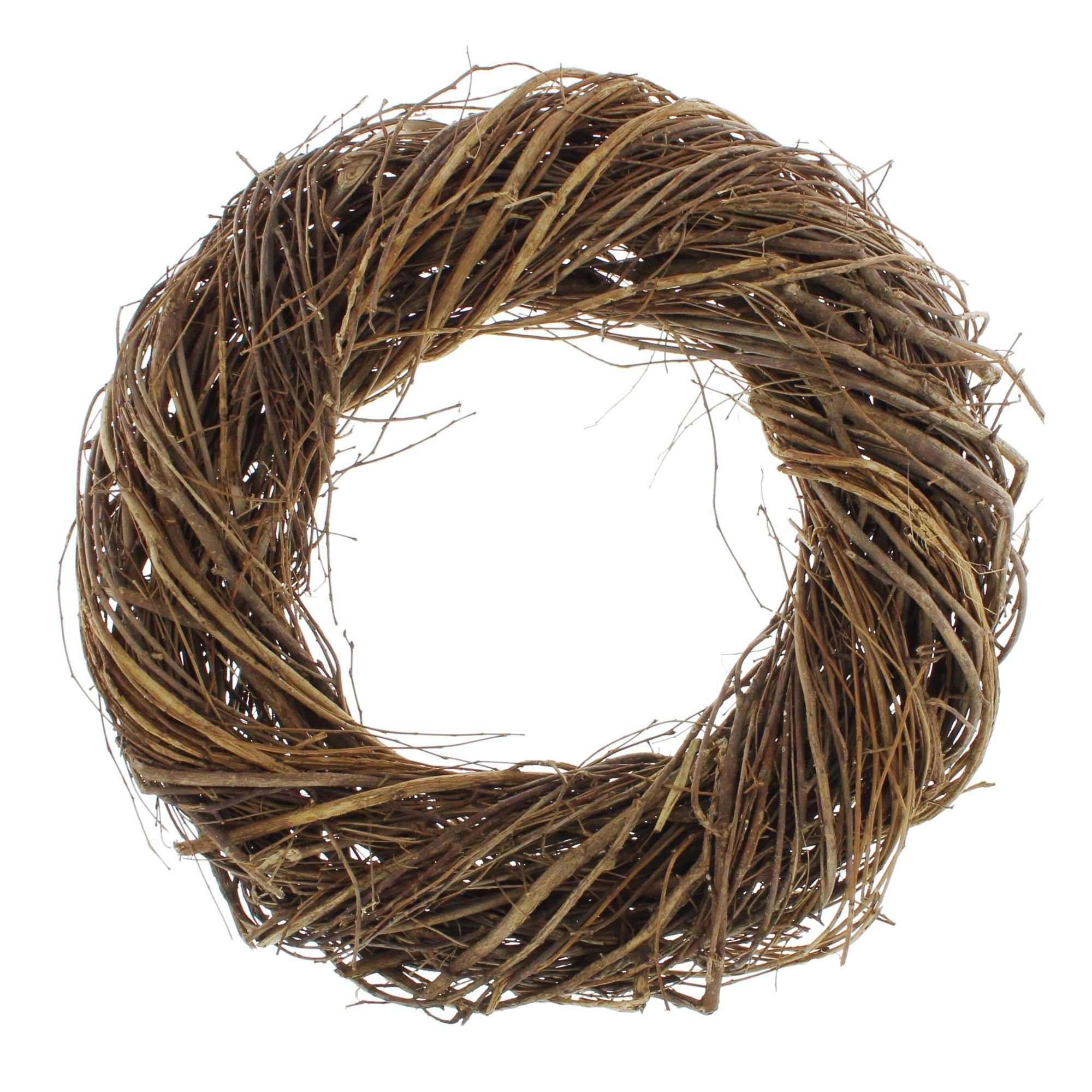 Dekoleidenschaft Dekokranz aus Reisig, Ø 47 cm, braun, großer Reisigkranz, günstig online kaufen