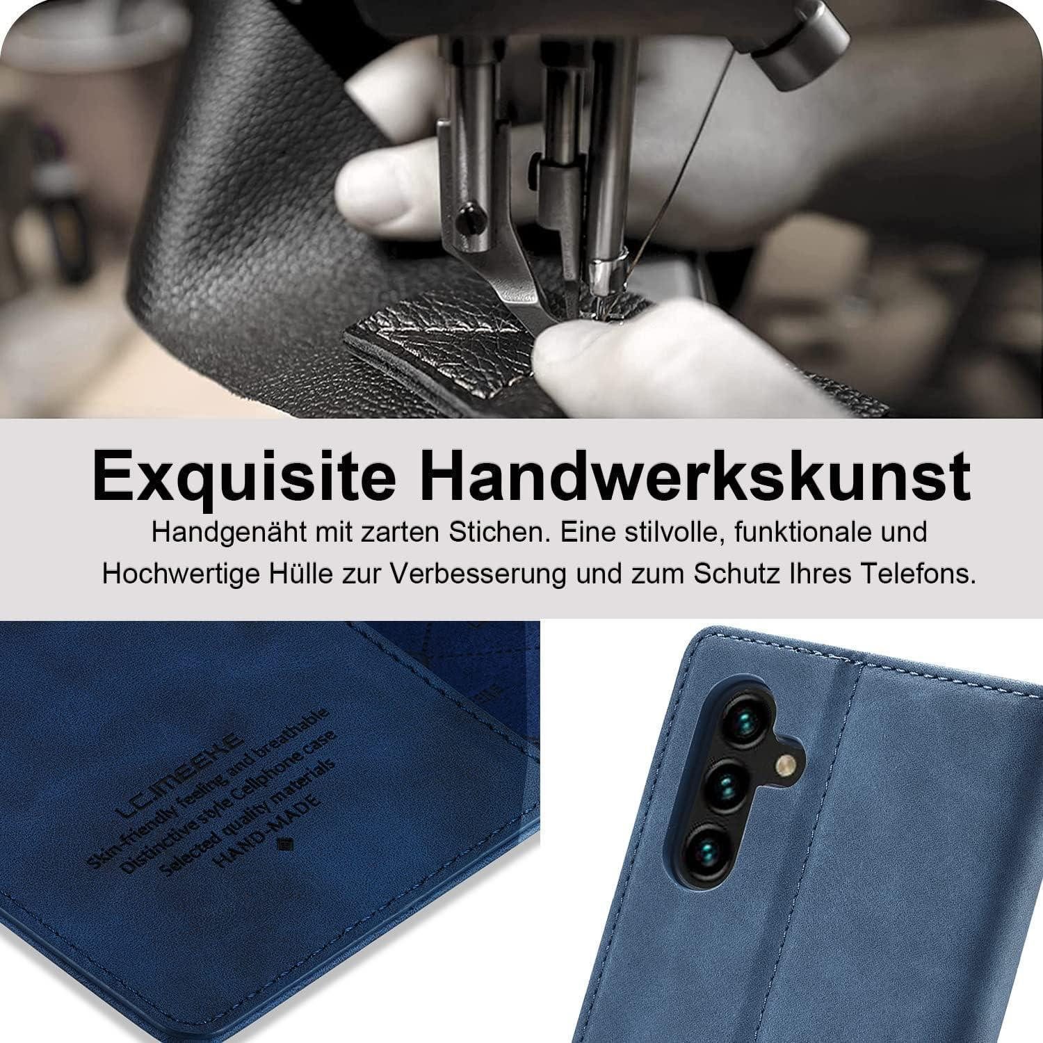 LuxusKollektion Flip Case Samsung Galaxy A54 5G Hülle Leder Flip Wallet mit Standfunktion