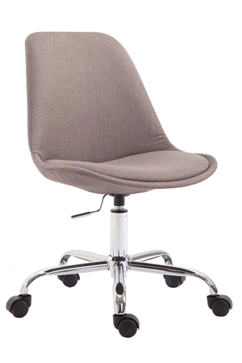furnicato Bürostuhl Toulouse 81-91x48x54 cm taupe (1 St), Höhenverstellbarer Schreibtahlsessel mit Rollen für dein Home-Office