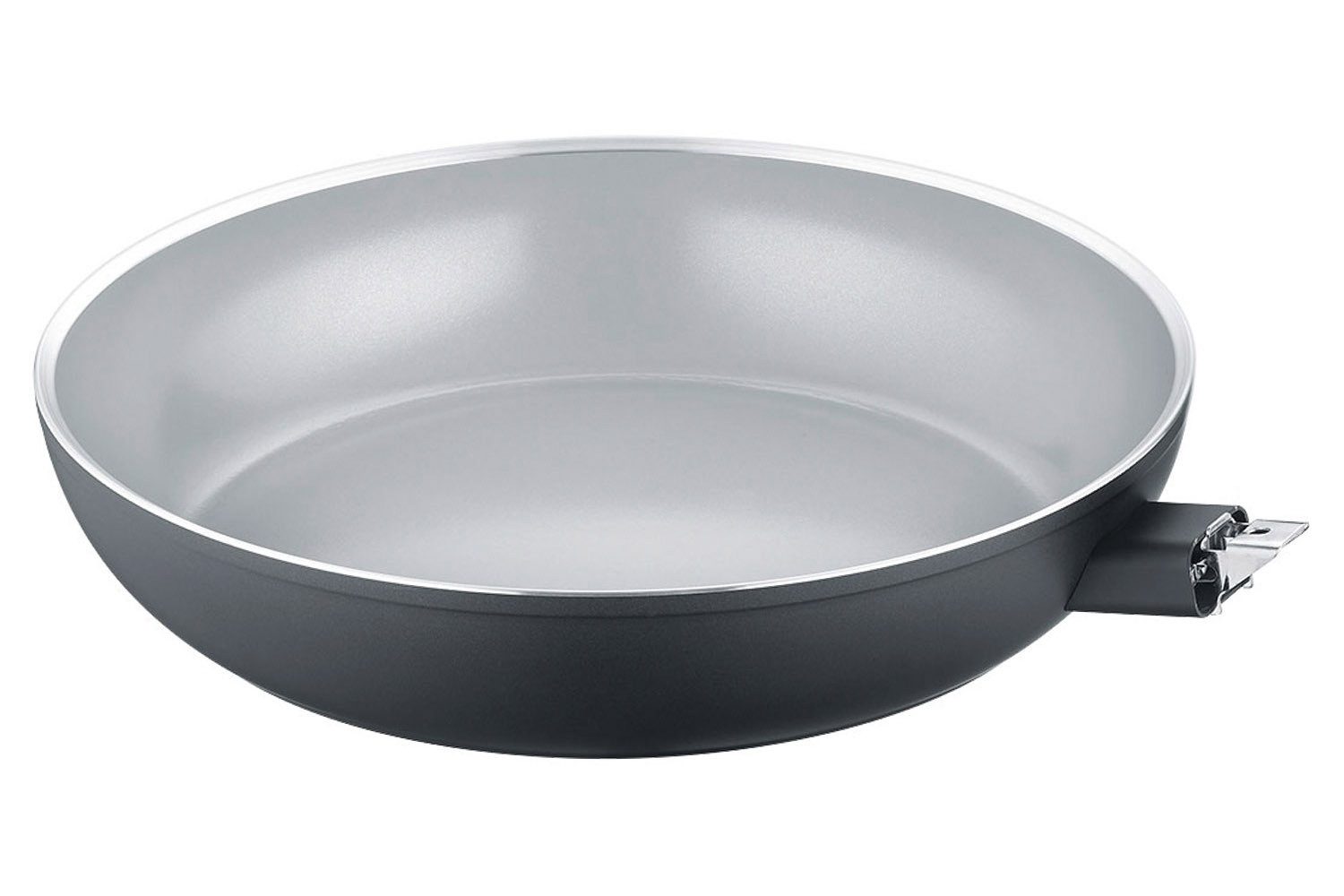 Berndes Bratpfanne B.PERFECT, Ø 28 cm, Schwarz, Weiß, Induktion, Aluminium, Stielgriff separat erhältlich, Antihaft-Quarzversiegelung