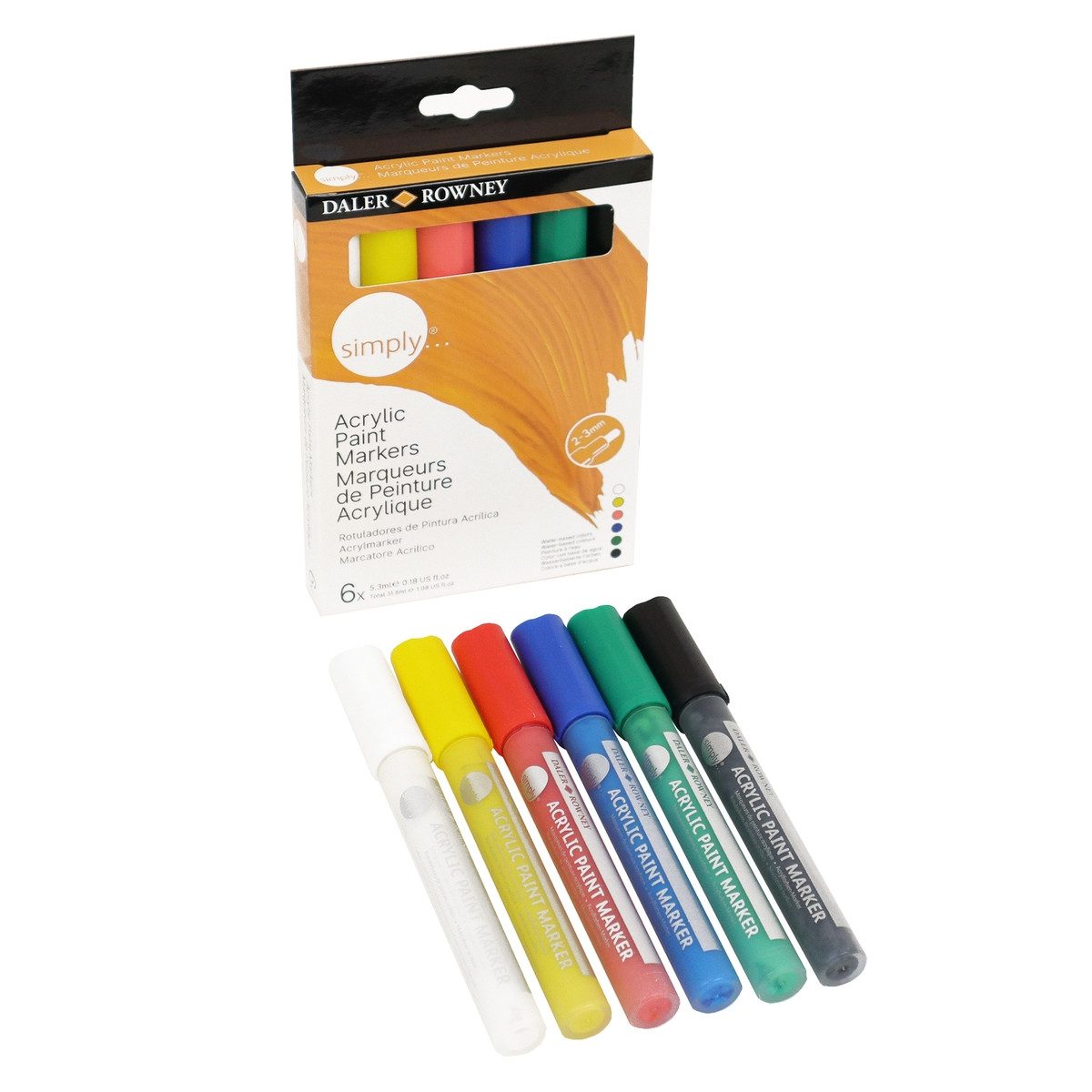 LYRA Marker DALER ROWNEY Acrylmarker Simply 6 Stück