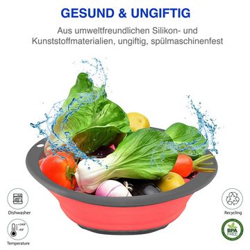 JEEL Küchensieb Sieb, Ellipse, (1-St), BPA Frei, geruchfrei, zum Waschen Obst und Gemüse