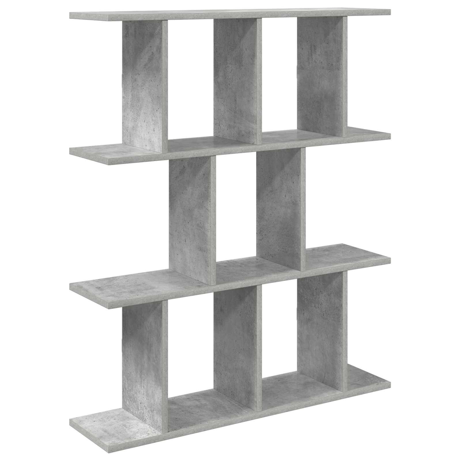 vidaXL Regal Wandregal Betongrau 102 x 20 x 96 cm Holzwerkstoff, 1-tlg.