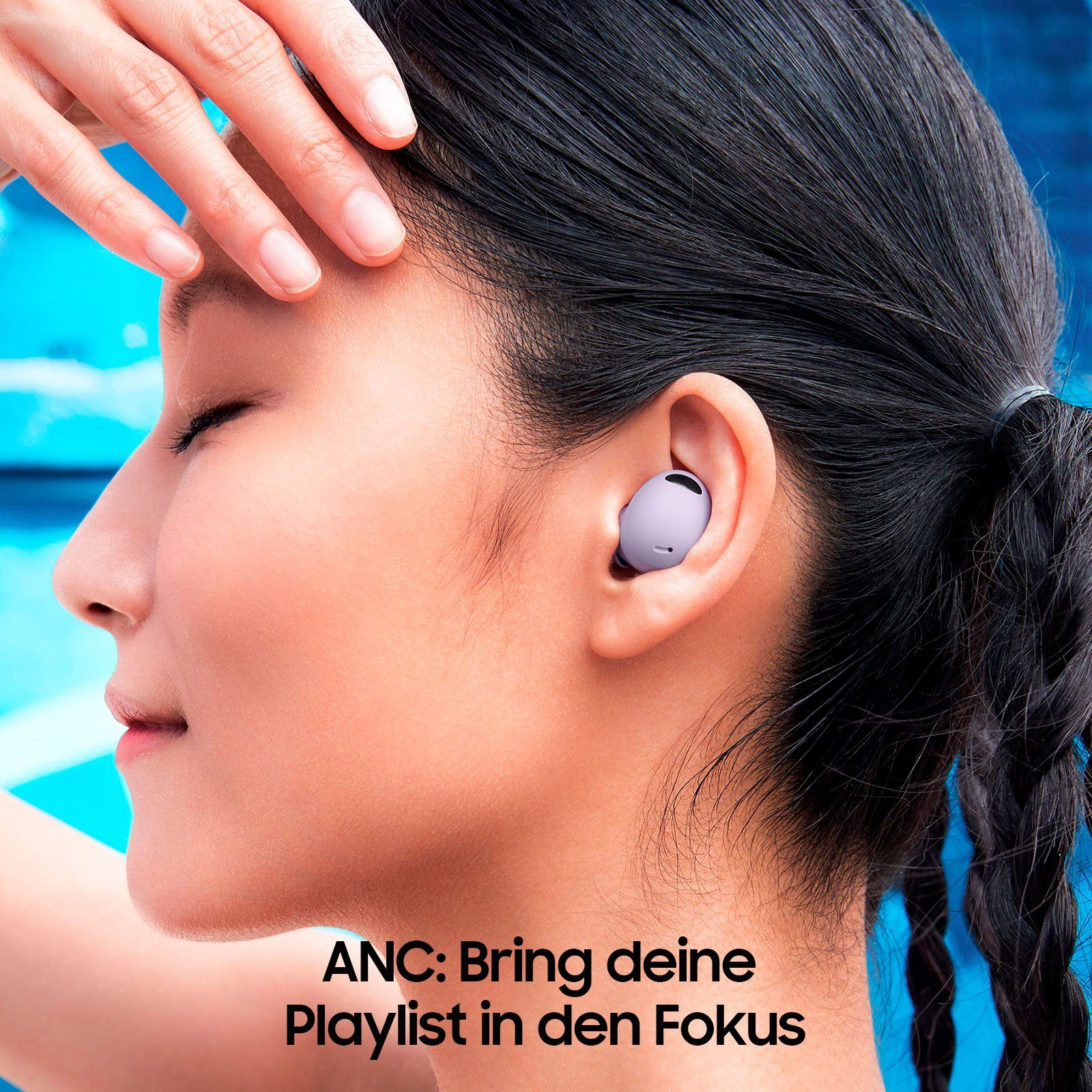 Samsung Galaxy Buds2 Pro wireless In-Ear-Kopfhörer (ANC), Bluetooth, Sprachsteuerung, HFP) Freisprechfunktion, A2DP AVRCP Bixby, Cancelling Noise (Active Graphite Bluetooth