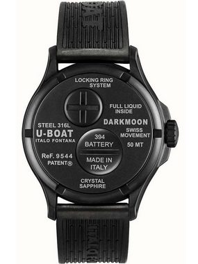 U-Boat Sportuhr U-Boat 9544 Darkmoon Black PVD Herrenuhr 44mm 5ATM