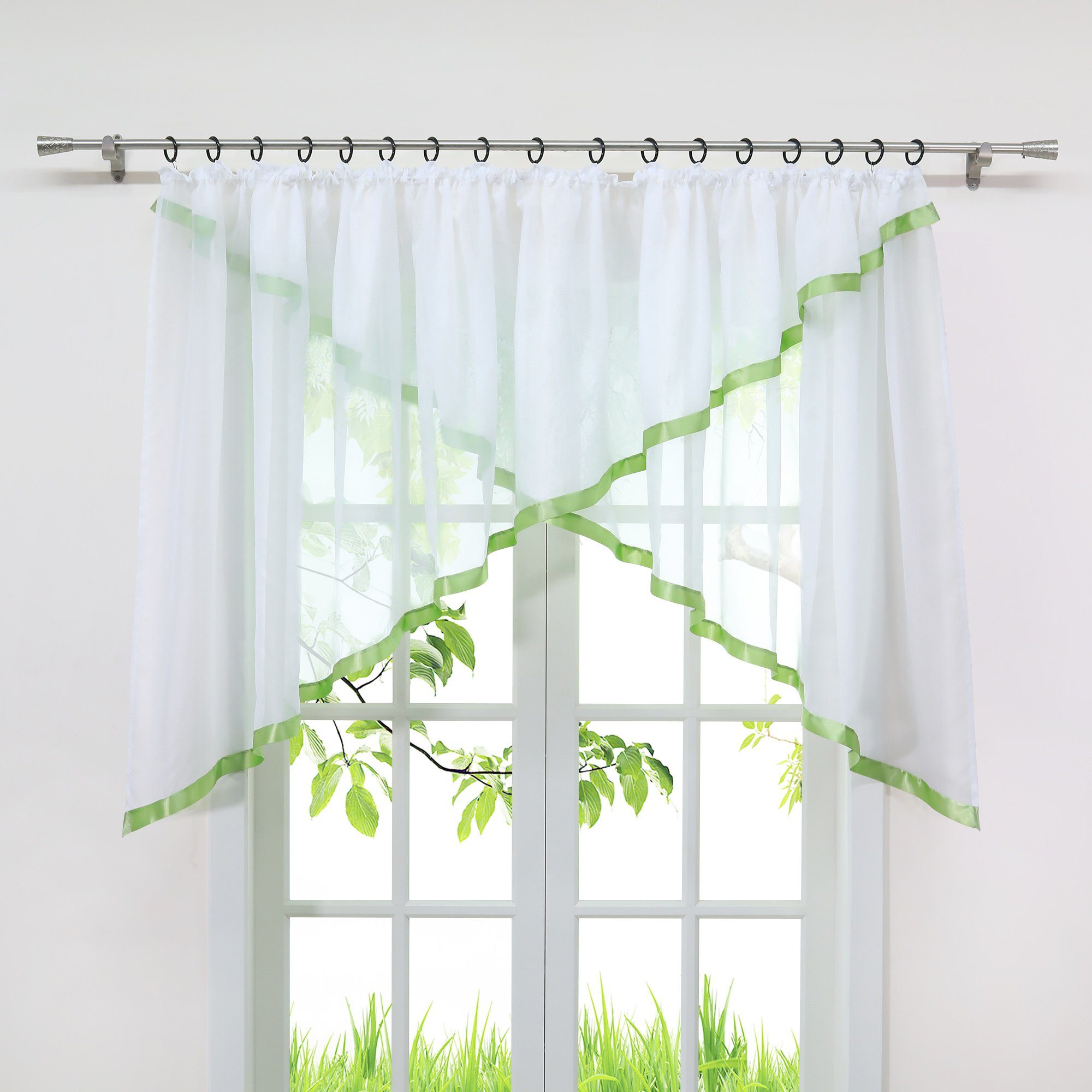 Joyswahl Scheibengardine (2 St), Kräuselband, Store, Küche Bistrogardinen, günstig online kaufen