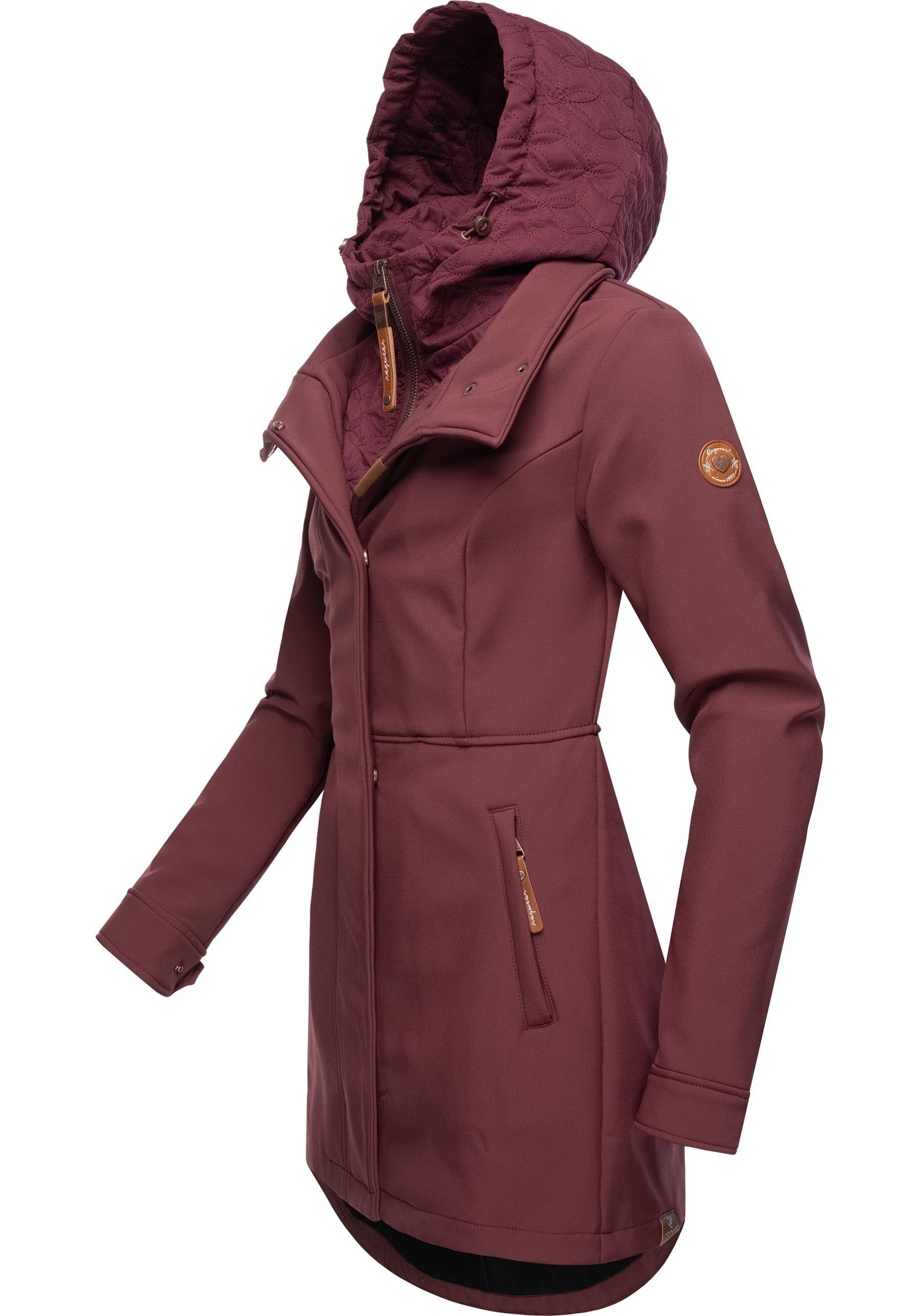 Ragwear Softshellmantel Ybela sportliche, gefütterte Outdoorjacke mit Kapuz günstig online kaufen