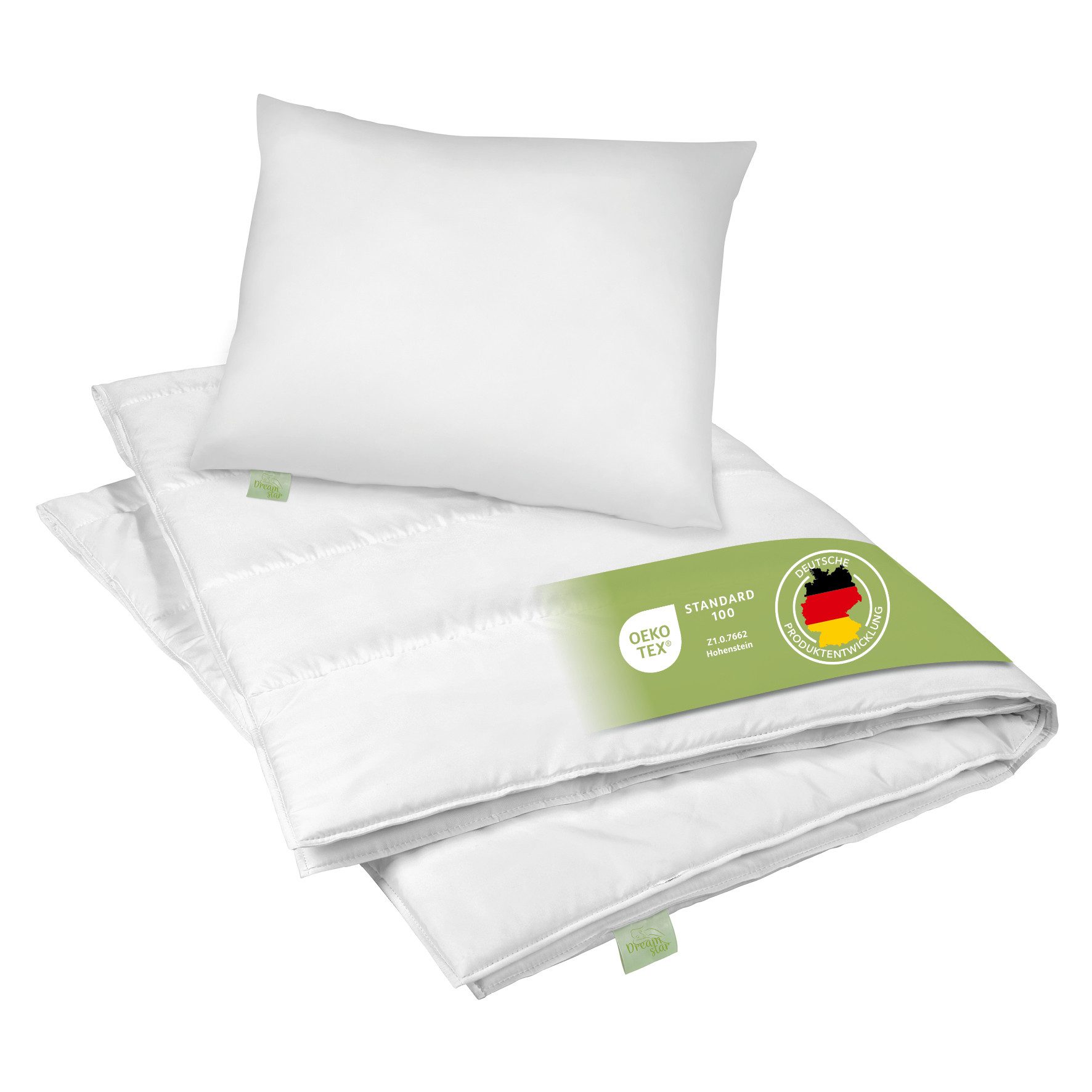 Dreamstar Microfaserbettdecke + Kopfkissen Eco Bettwaren-Set günstig online kaufen