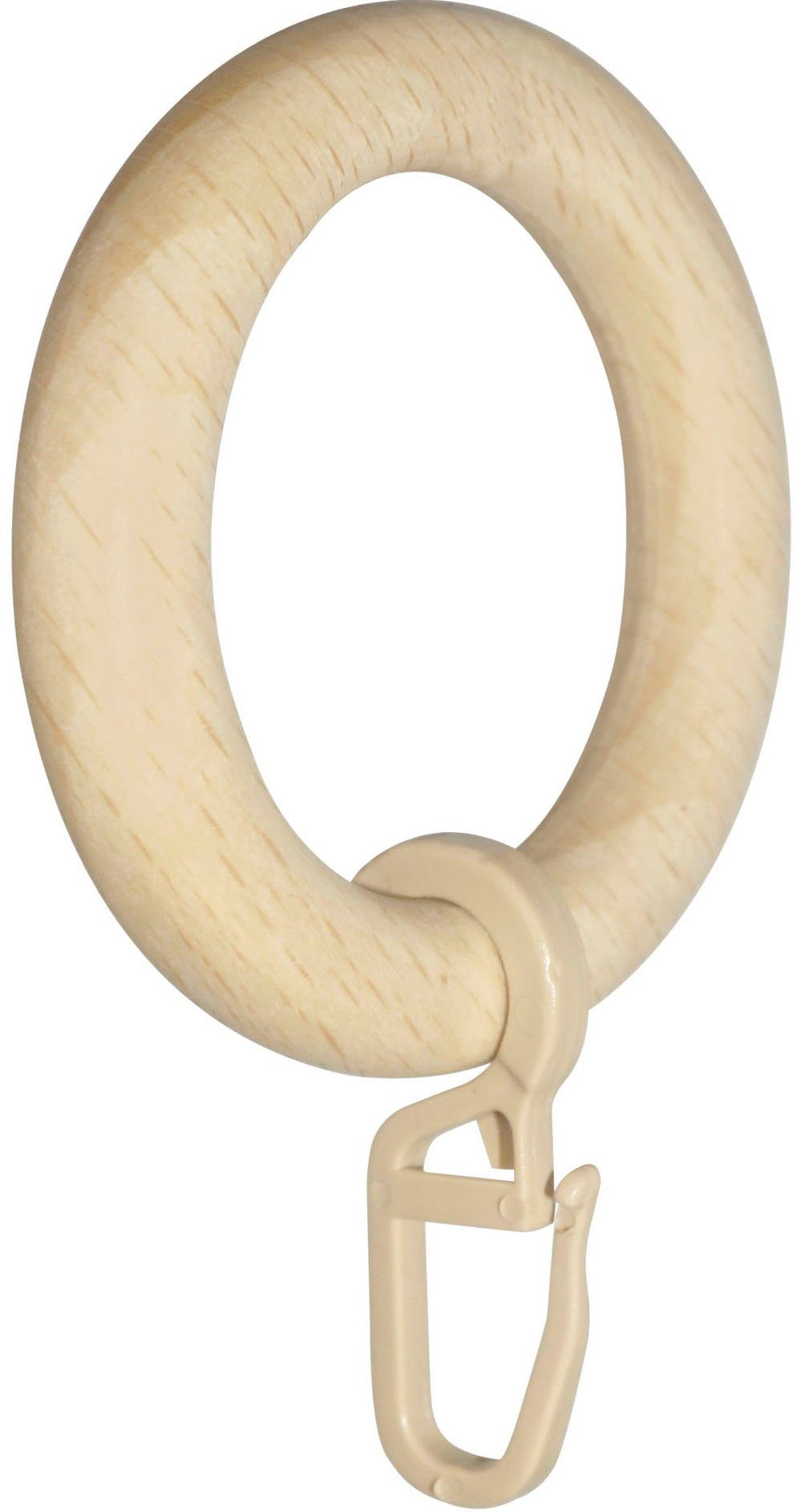 GARESA Gardinenring Holzring mit Haken, (20-St), für Durchmesser bis 28mm, günstig online kaufen