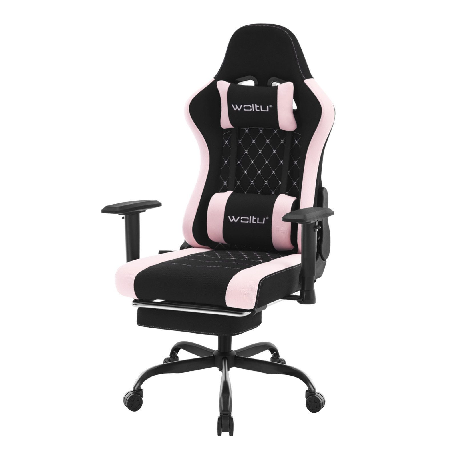 Woltu Gaming-Stuhl (1 St), ergonomisch, Kopfstütze, Fußstütze, Lendenkissen günstig online kaufen