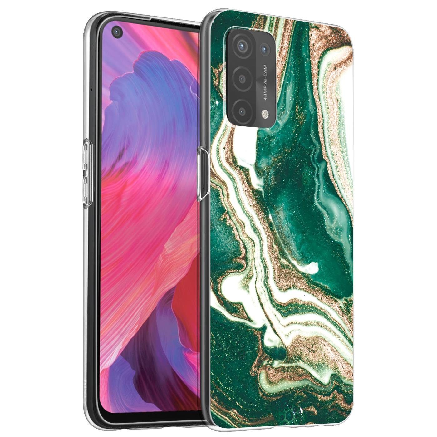 CoolGadget Handyhülle Marmor Slim Case für OPPO A54 5G / A74 5G 6,5 Zoll, Hülle Dünne Silikon Schutzhülle für OPPO A54 5G, OPPO A74 5G Hülle