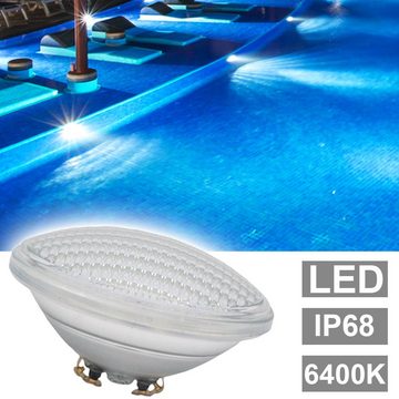 etc-shop LED-Leuchtmittel, 2er Set 8 Watt LED PAR56 Pool Leuchtmittel Lampe Tages Licht