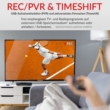 RED OPTICUM SBOX Plus mit PVR Aufnahmefunktion + HDMI Kabel SAT-Receiver (PVR, HDMI, SCART, USB, Coaxial - Timeshift & Unicable tauglich)