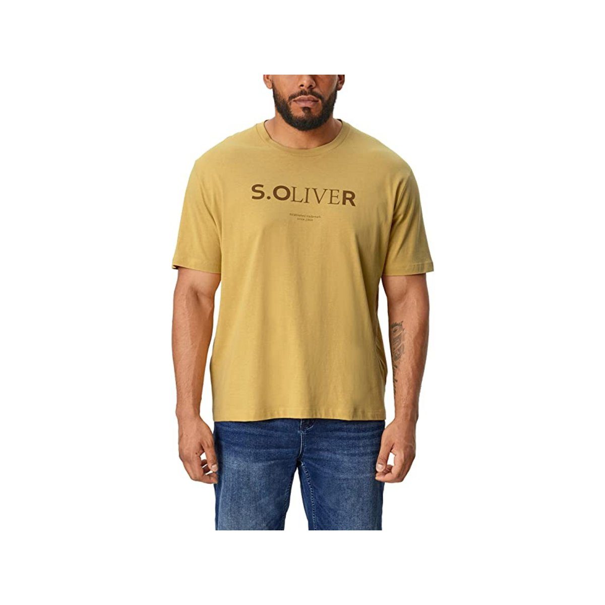 s.Oliver T-Shirt gelb regular fit (1-tlg)
