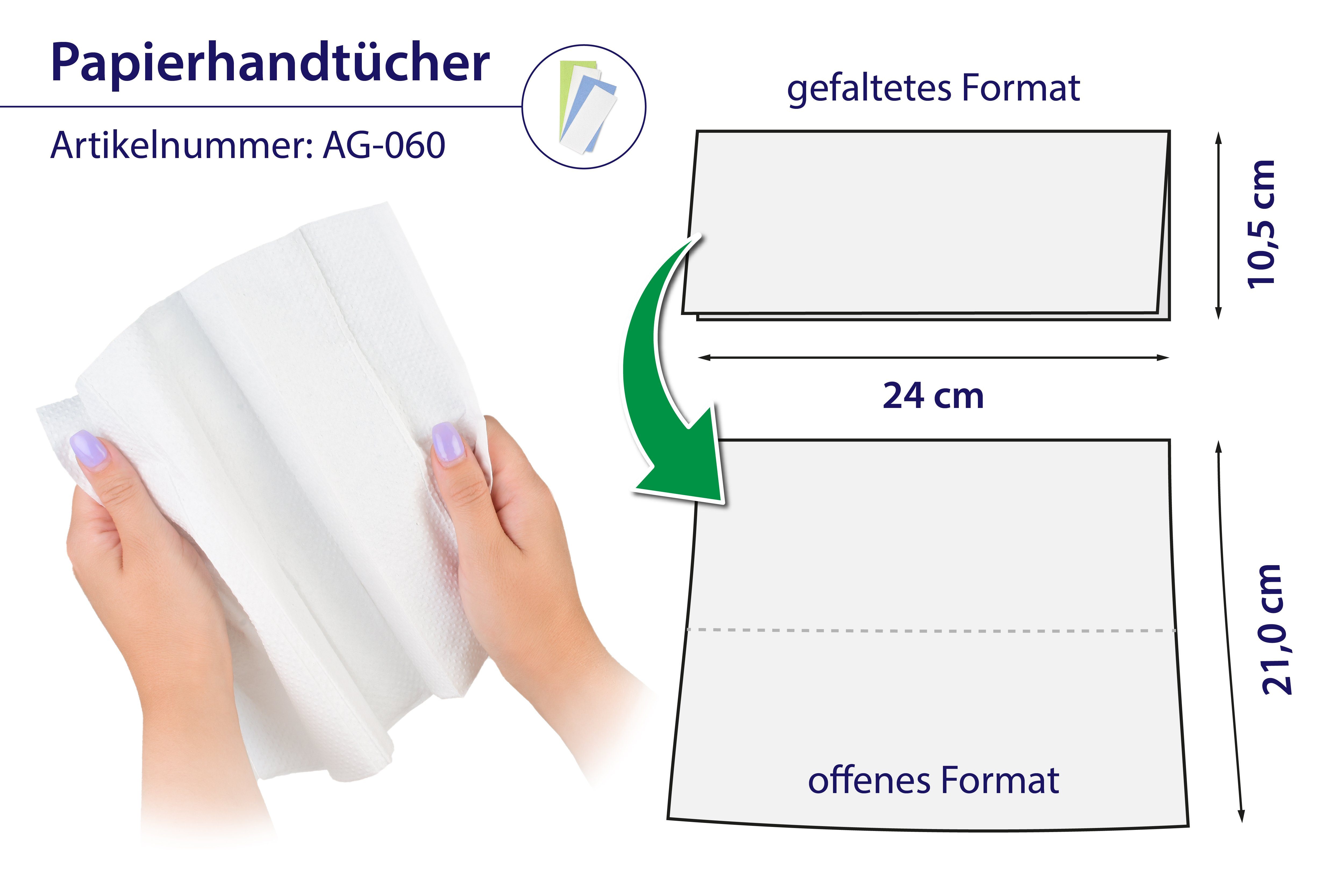 Funny Papierhandtuch Zellstoff hochweiß, 2-lagig, 24,5 x 22 cm, 4.000 Blatt, ZZ/V-Falz