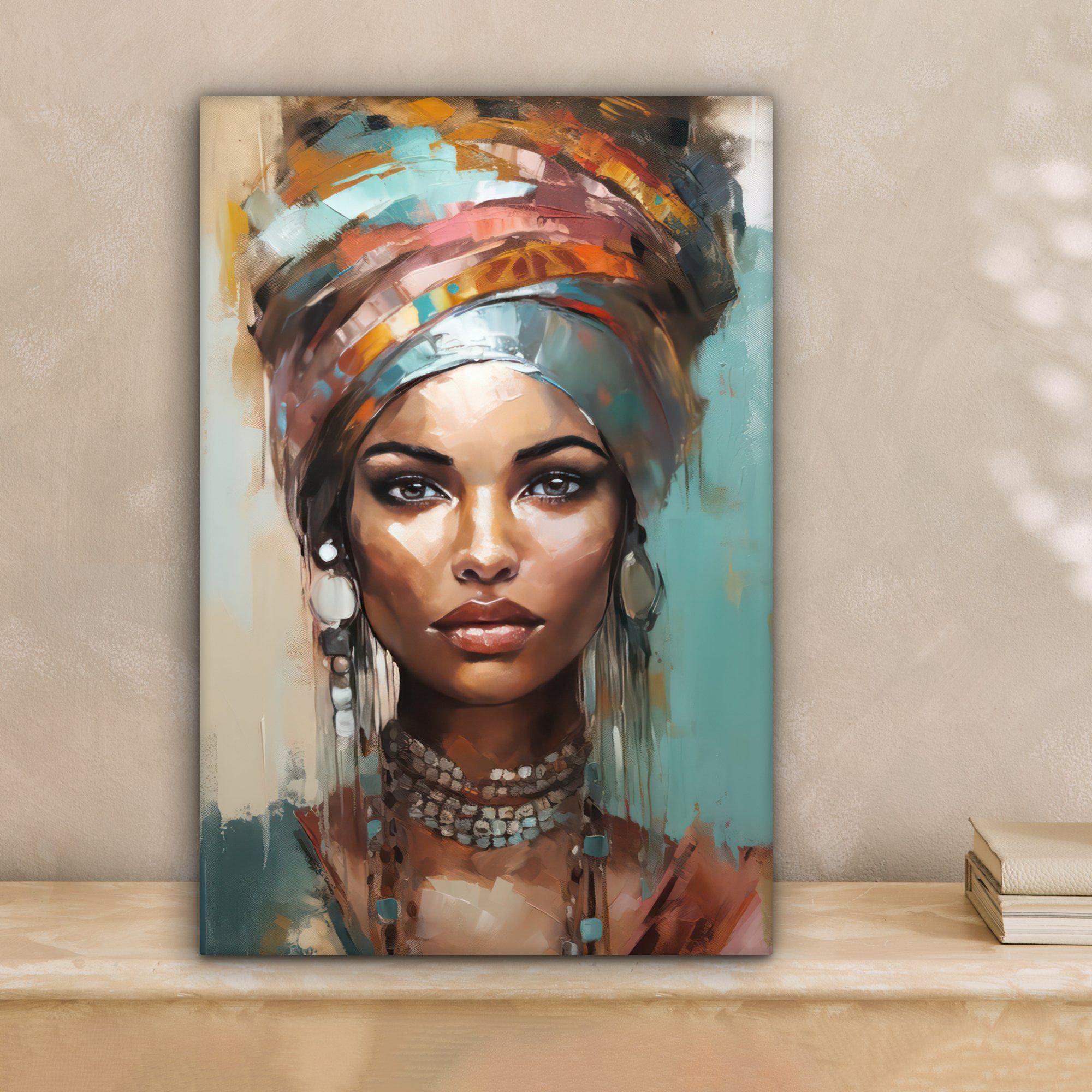 OneMillionCanvasses® Leinwandbild Frau - Kunst - Schmuck - Porträt, Fotodru günstig online kaufen