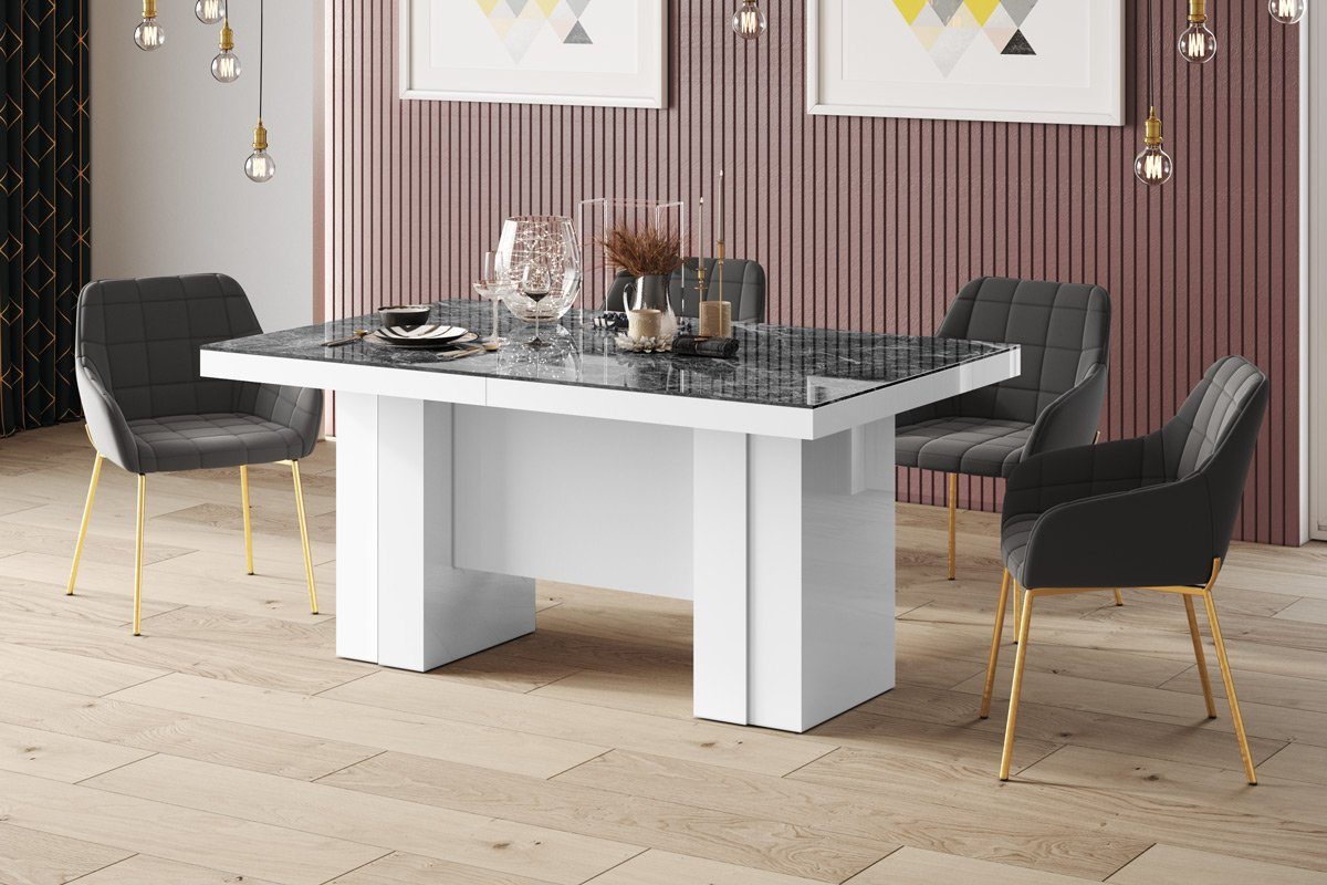 designimpex Esstisch Design HLA-111 Tisch Hochglanz XXL ausziehbar 160 bis 400 cm