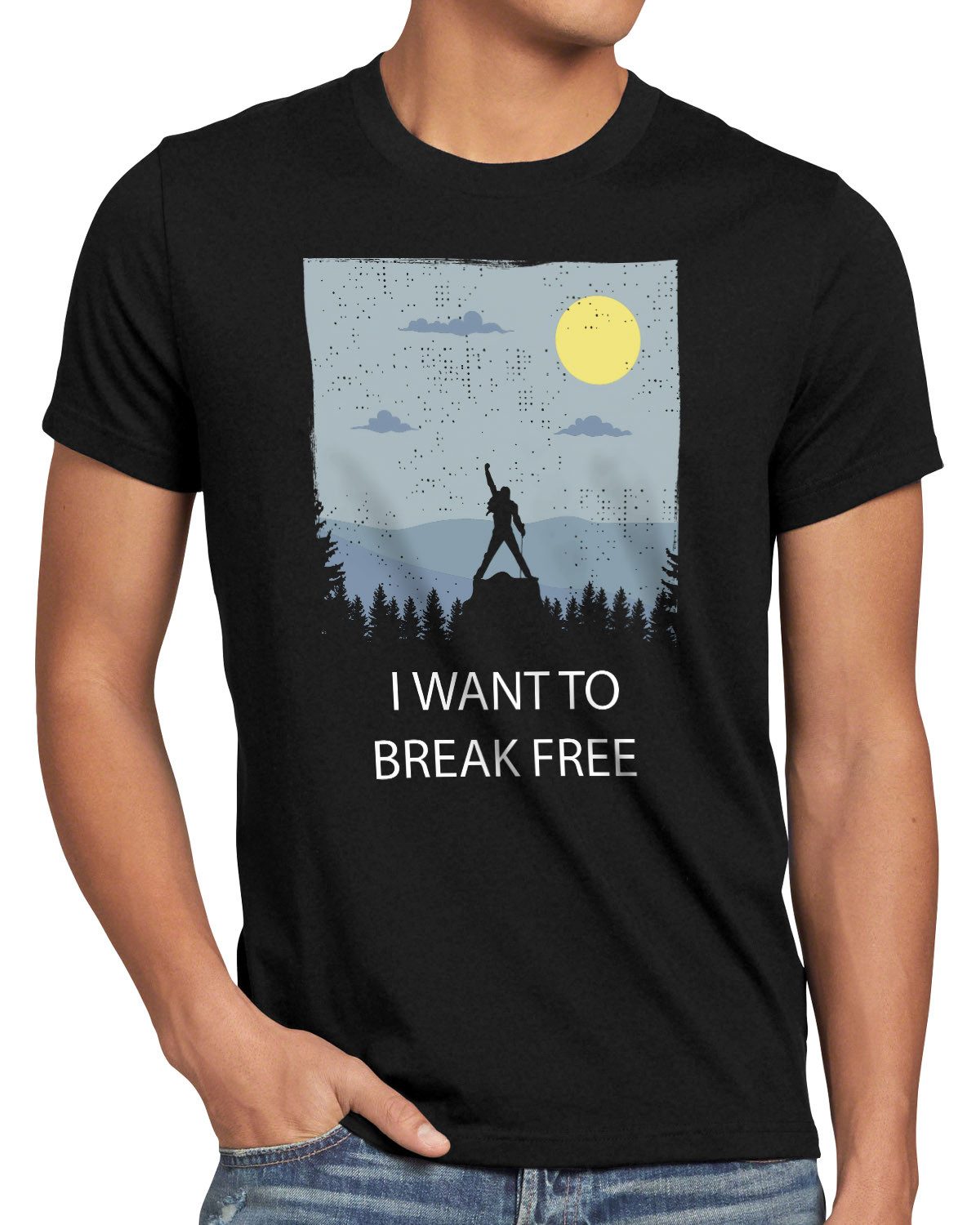 style3 T-Shirt freddie mercury i want break free queen bohemian rhapsody wembley