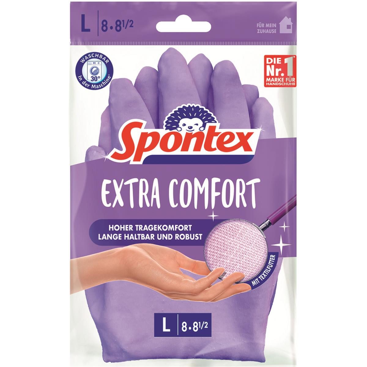 SPONTEX Baumwollhandschuhe Spontex Handschuh Extra Comfort 12307018 Gr.08
