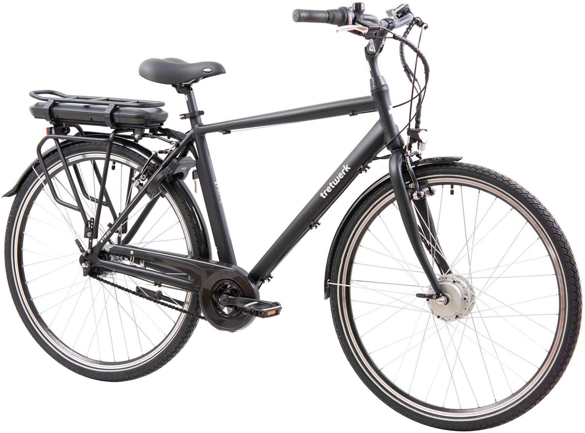 Tretwerk E-Bike Trekkingrad Mystic, 7 Gang, Nabenschaltung, Frontmotor, 468 Wh, Pedelec, Elektrofahrrad für Damen u. Herren