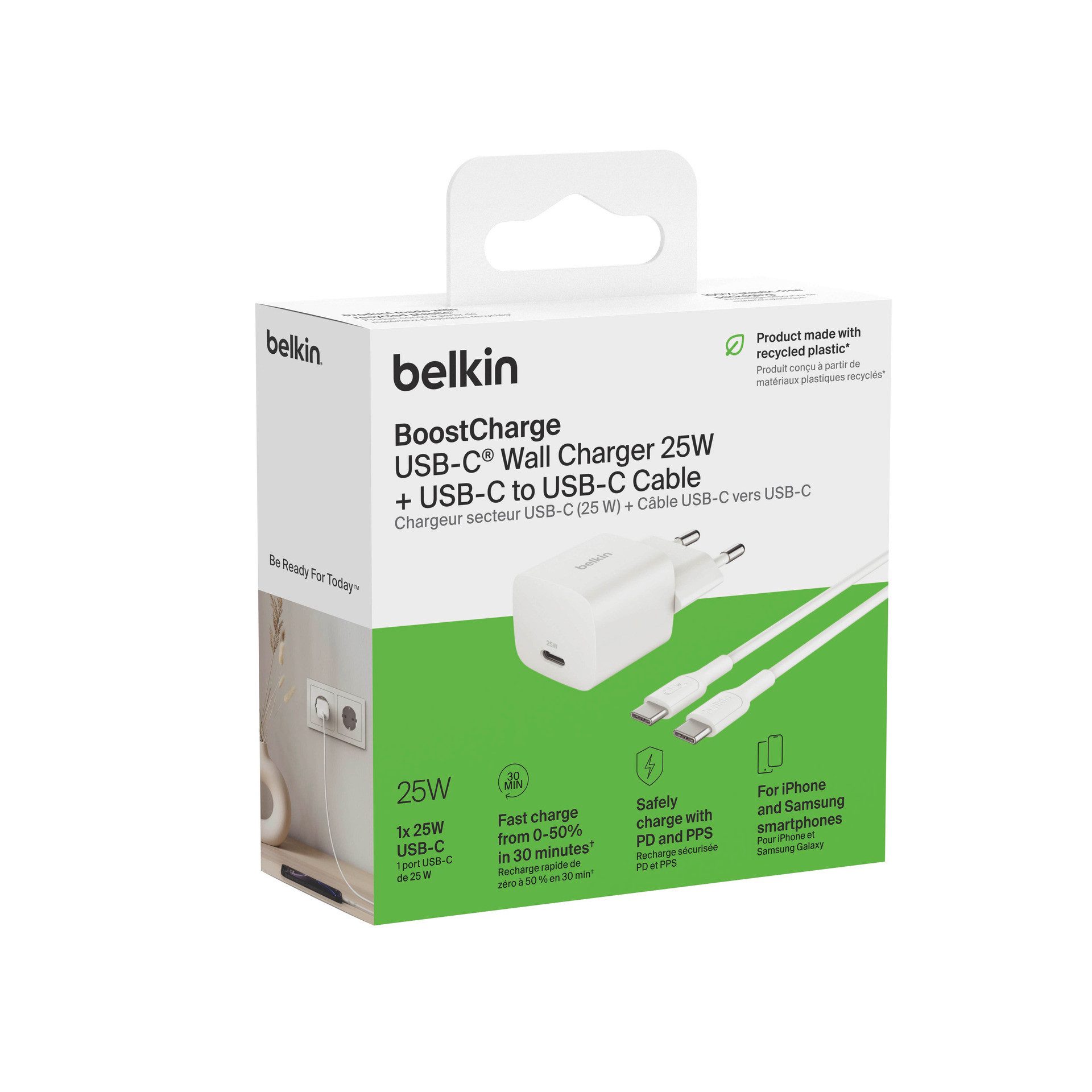 Belkin BoostCharge 25W USB-C Charger mit Power Delivery inkl. Kabel USB-Ladegerät – Bild 4 von 4