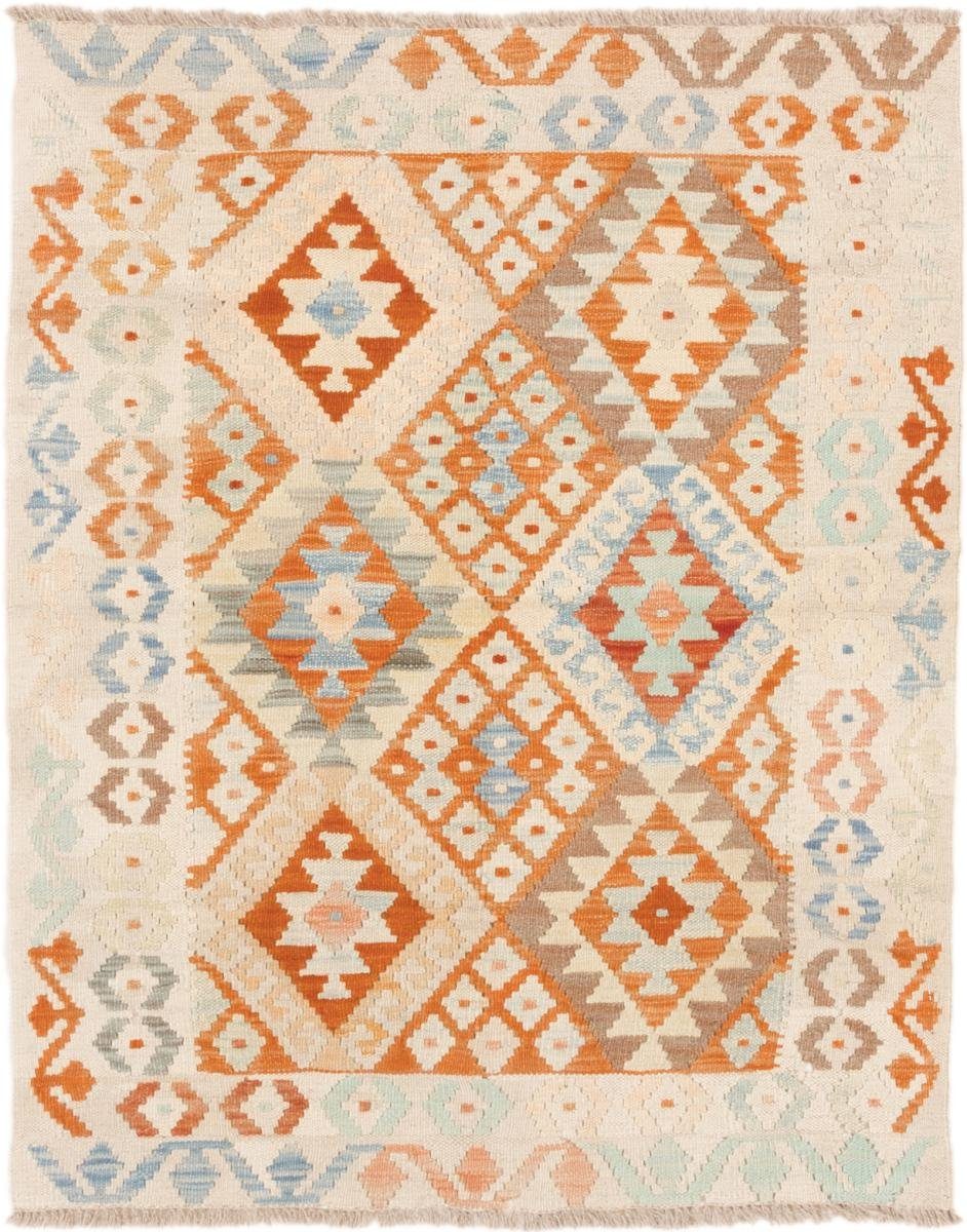 Orientteppich Kelim Afghan 96x118 Handgewebter Orientteppich, Nain Trading, rechteckig, Höhe: 3 mm