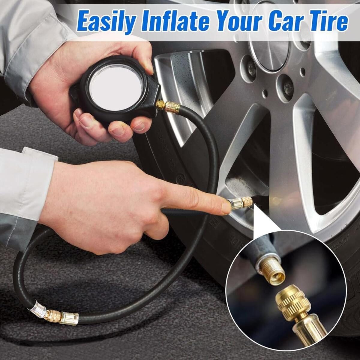 FELIXLEO Reifenmontierhilfe Universal Flexible Tire Valve Extenders 100mm für Auto LKW Motorrad, 1-tlg.