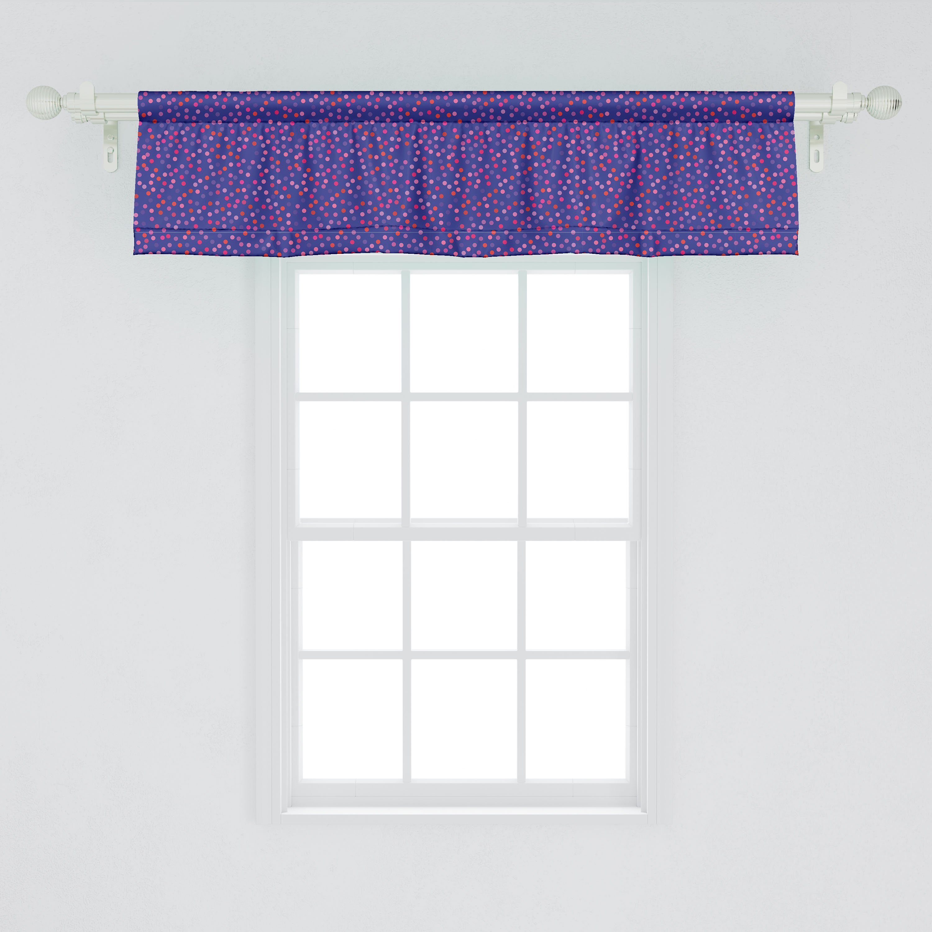 Abstrakt Stangentasche, Abakuhaus, für Küche Punkt-Muster Volant Microfaser, Scheibengardine Vorhang Unregelmäßige Schlafzimmer mit Dekor