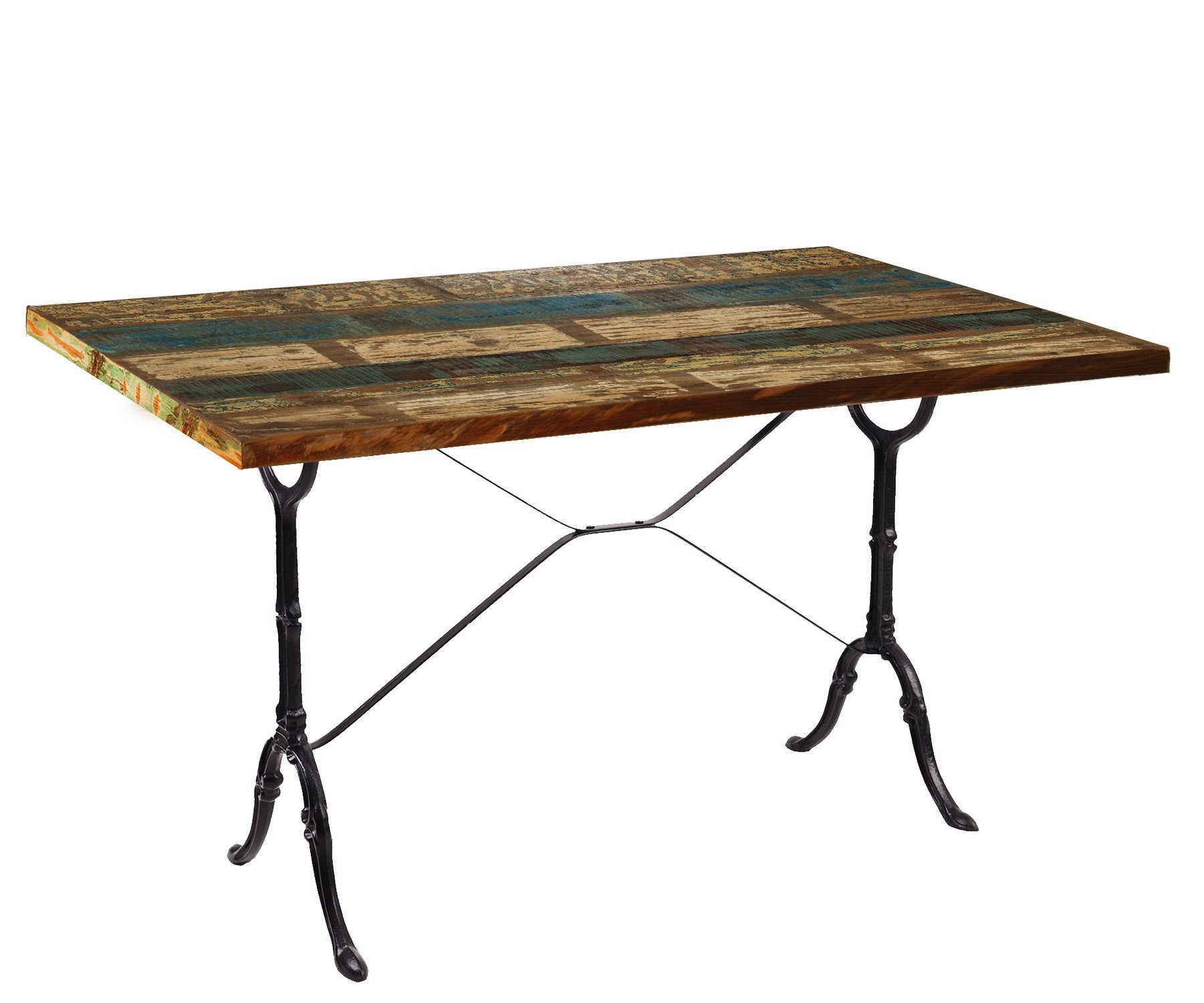TPFLiving Bistrotisch Dubbo - aus Altholz (rechteckig, im Bistro-Stil, Designer Tisch - Holz - Esszimmertisch), Breite: 120 cm, Höhe: 71.5 cm, Tiefe: 65 cm
