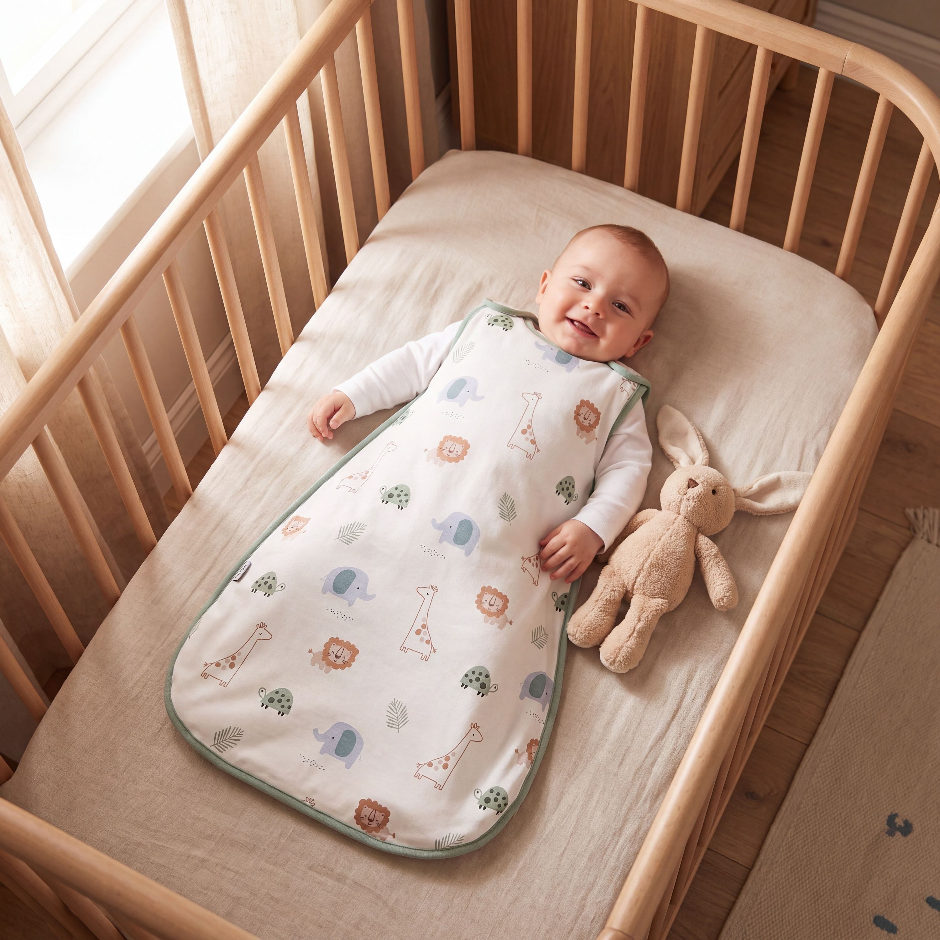 TupTam Babyschlafsack Kugelschlafsack ohne Ärmel 2.5 TOG Ganzjahr – Bild 3 von 5