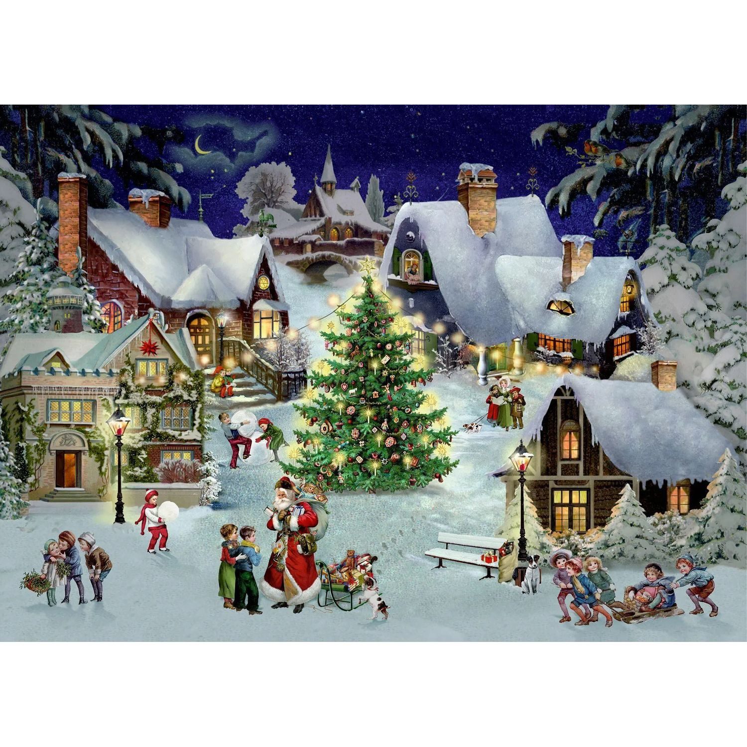 Coppenrath Puzzle Puzzle - Weihnachten im Dorf, 1000 Puzzleteile