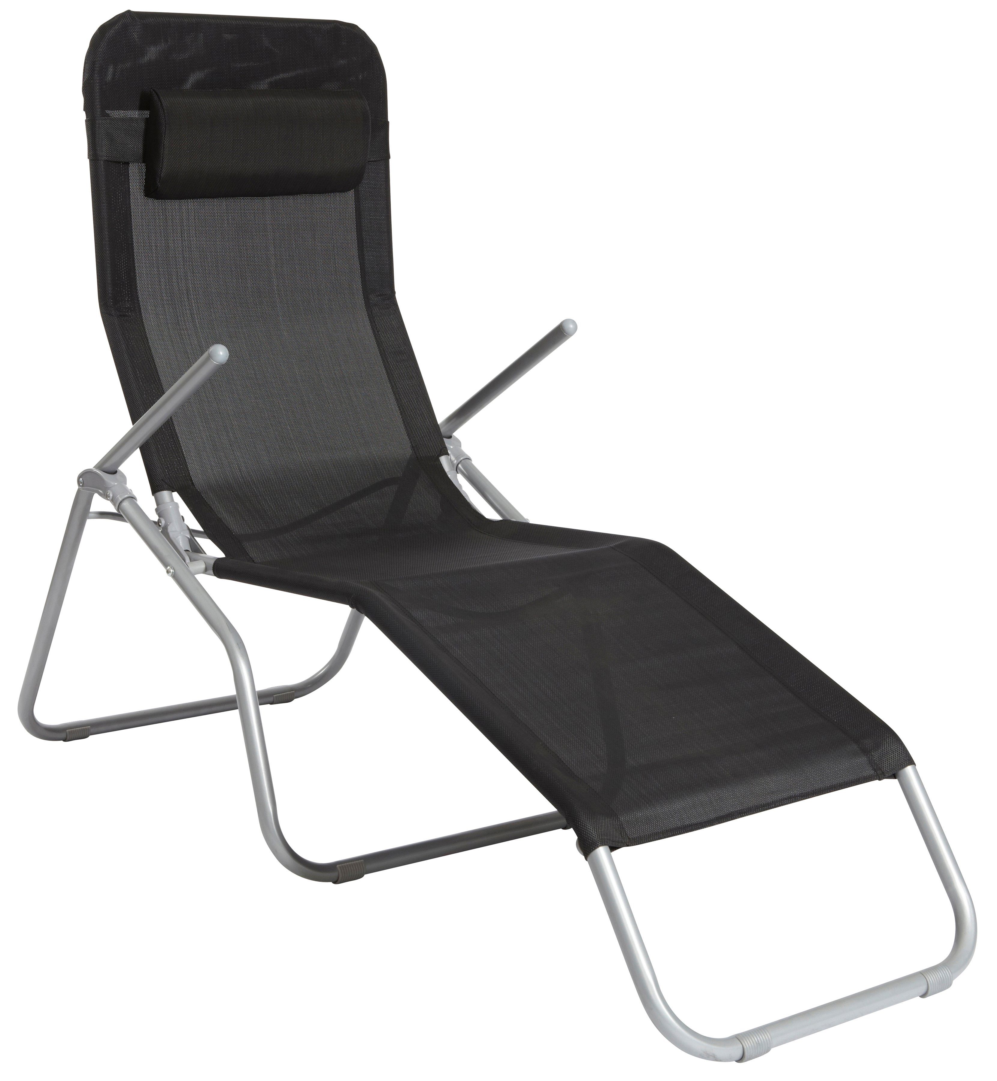 MERXX Gartenliege XXL, Stahl/Textil, inkl. Kopfkissen günstig online kaufen