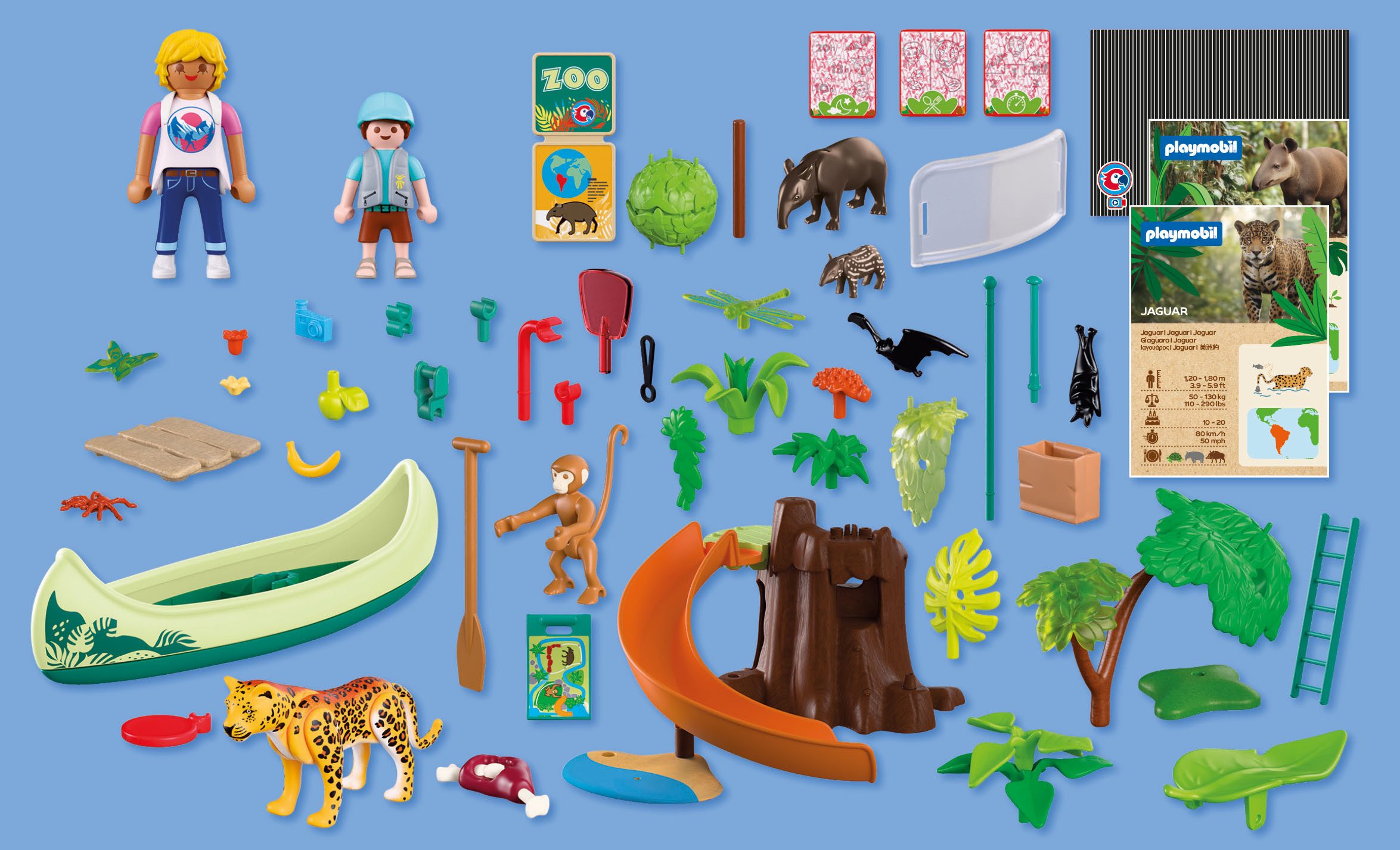 Playmobil® Zoo: Dschungelabenteuer (72071), Animals & Friends Konstruktions-Spielset, (86 St), Made in Europe