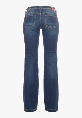 Le Temps Des Cerises Straight-Jeans mit Knopfleiste in Washed-Optik