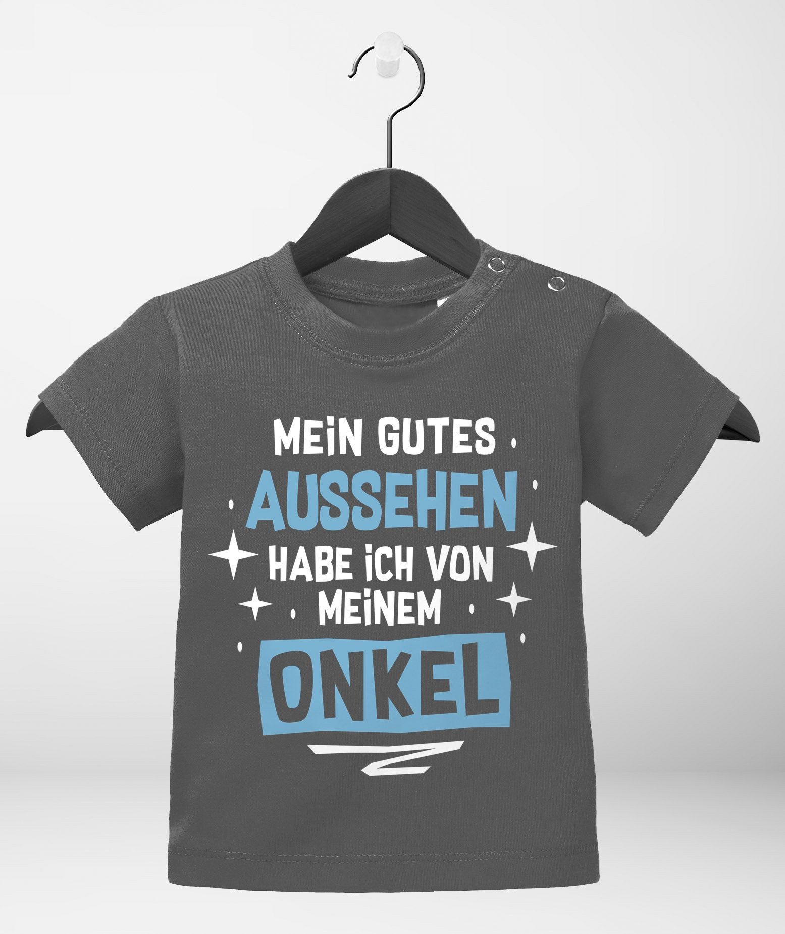 MoonWorks Print-Shirt Baby T-Shirt kurzarm Mein gutes Aussehen hab ich von meiner Tante /