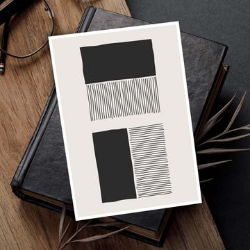wandmotiv24 Poster minimalistisch, schwarz, abstrakt, Minimalismus (1 St), Wandbild, Wanddeko, Poster in versch. Größen