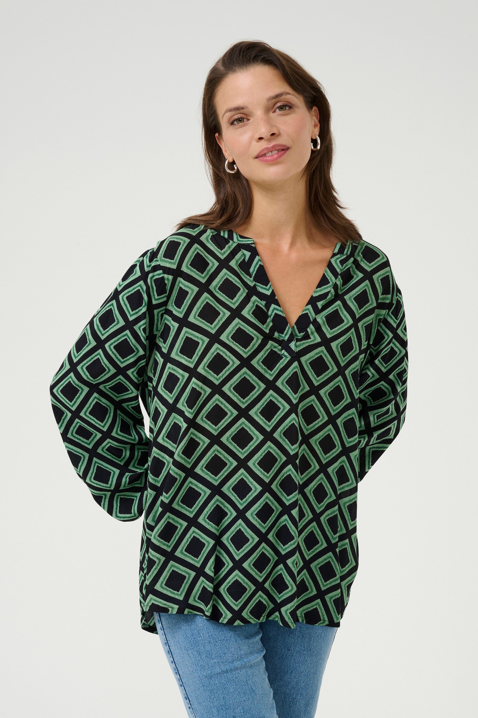 Langarmbluse Bluse langarm KAsary