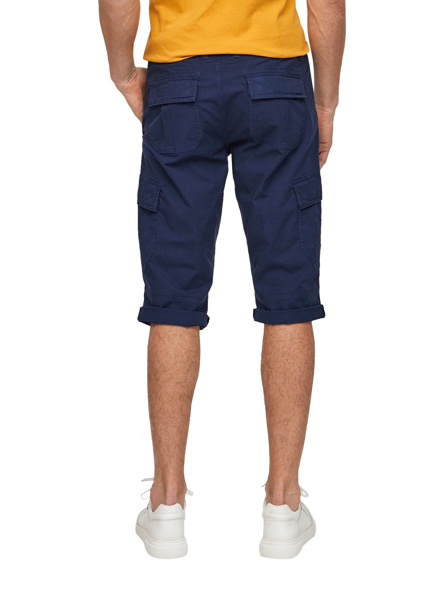 blue Cargotaschen Bermuda mit Loose: Shorts s.Oliver (1-tlg) dark