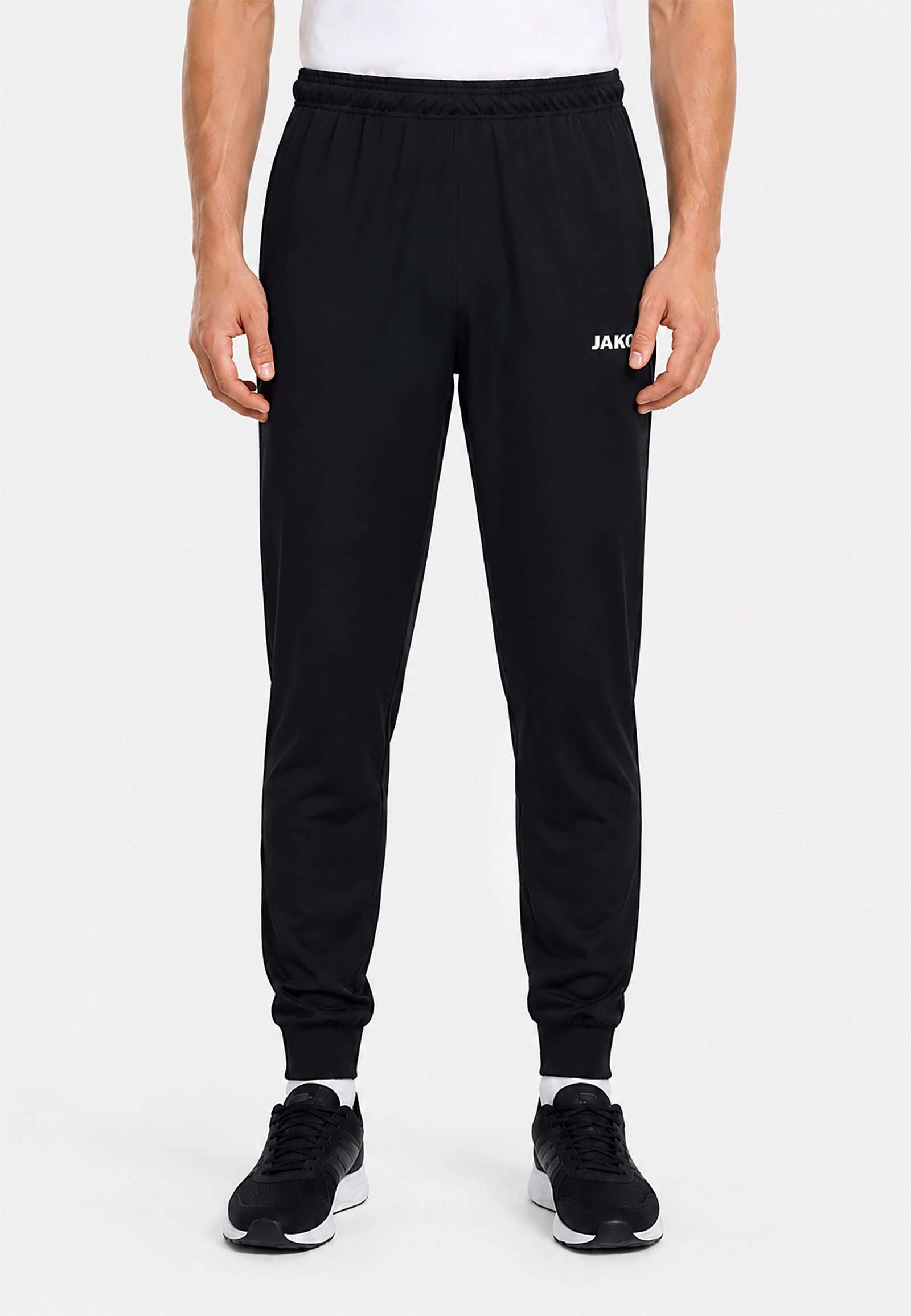 Jako Jogginghose Elastischer Bund Unifarben Straight Leg Casual Look Sportlich (1-tlg) Polyesterhose One