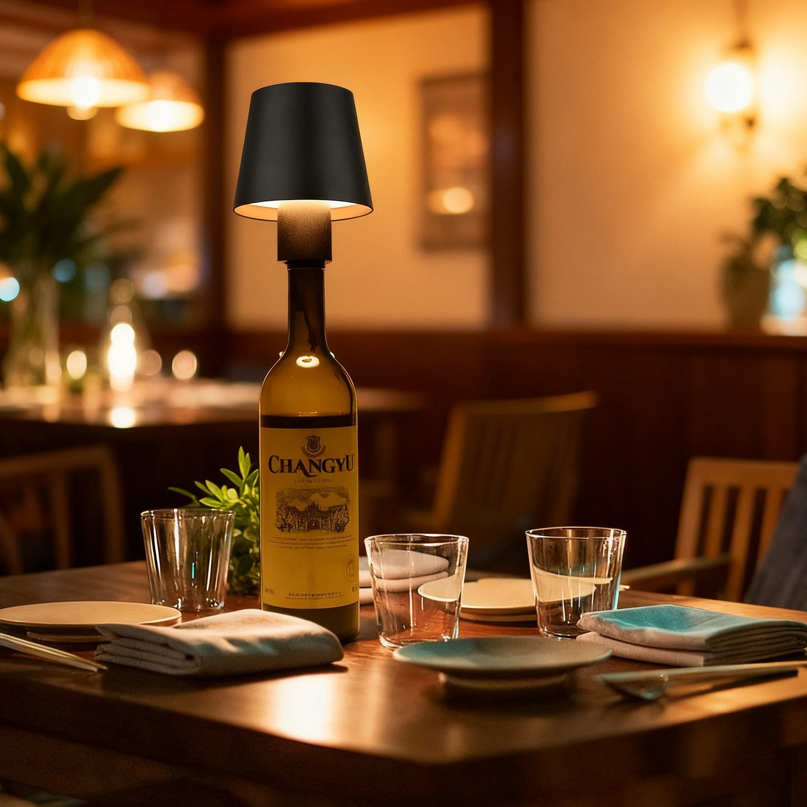 MUPOO LED Nachtlicht LED Tischleuchte RGB Flaschenleuchte Acryl Wiederaufladbar,Dimmbar, LED Flaschenleuchte Nachttischlampe USB-Aufladung LED-Dekoration