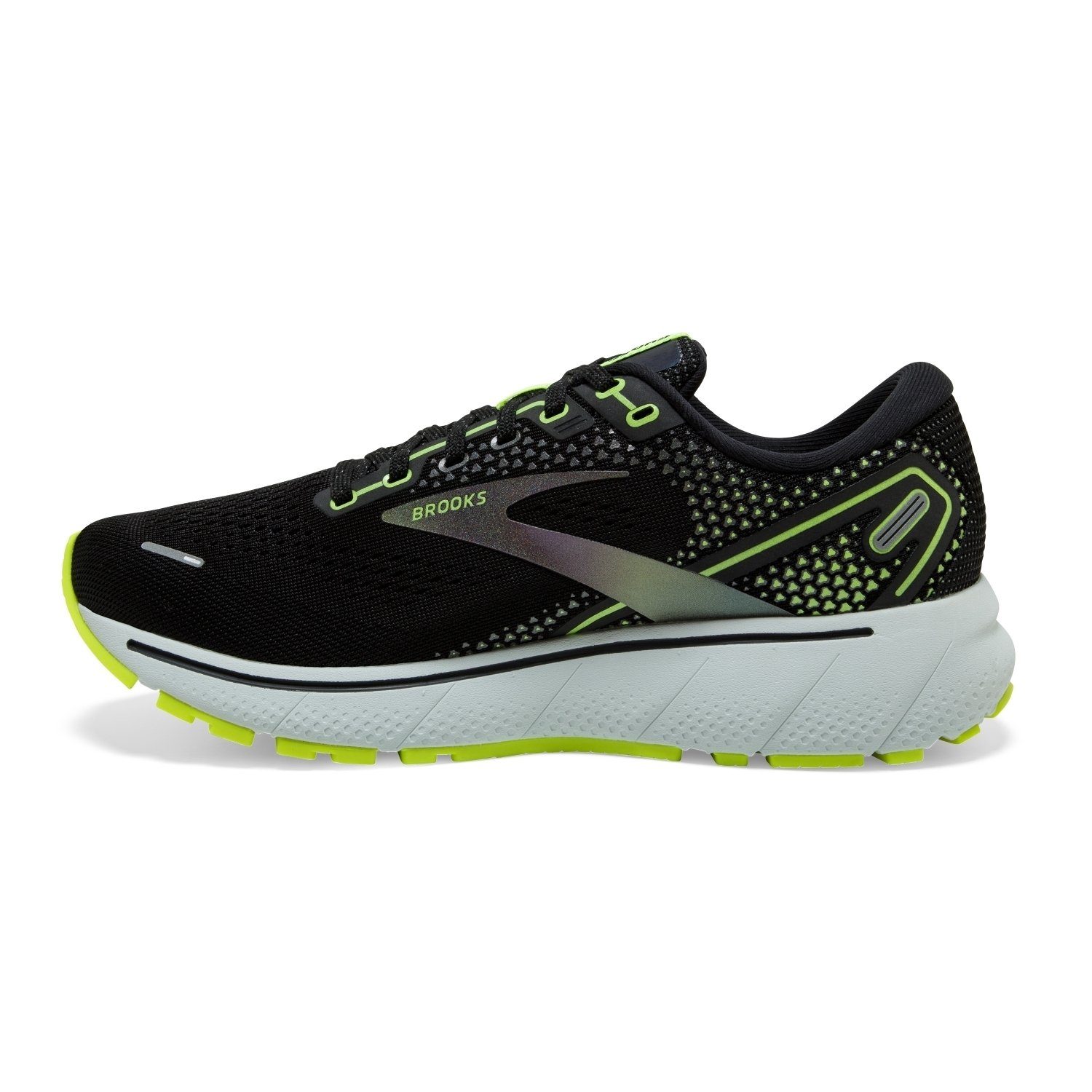 Brooks Laufschuh Black/Lime/Blue Ghost 14 Laufschuh Herren