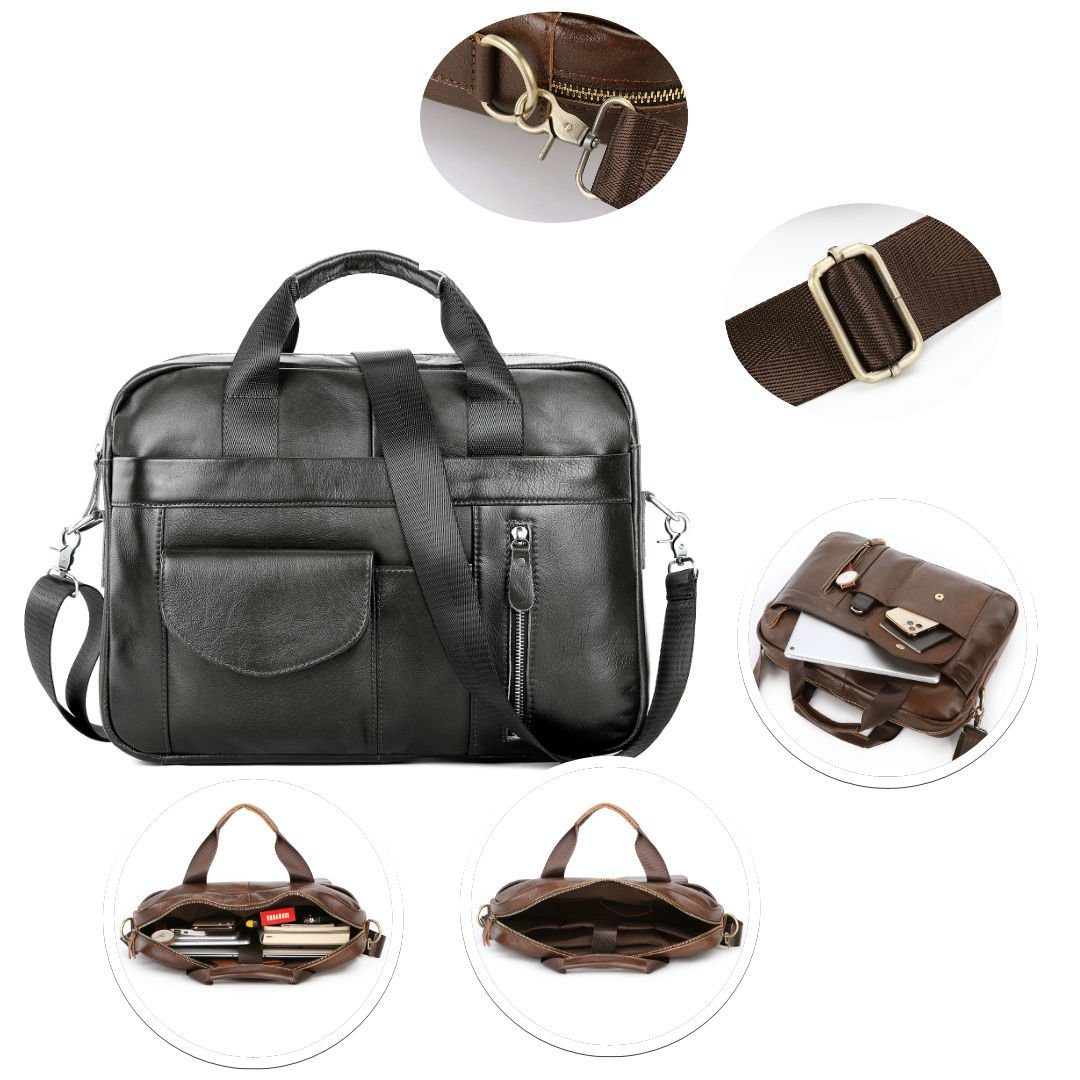 Damen Koffer Leway Aktenkoffer Aktentaschen für Herren Arbeitstaschen Business-Taschen Leder Herren-Arbeitstaschen Business-Lapt