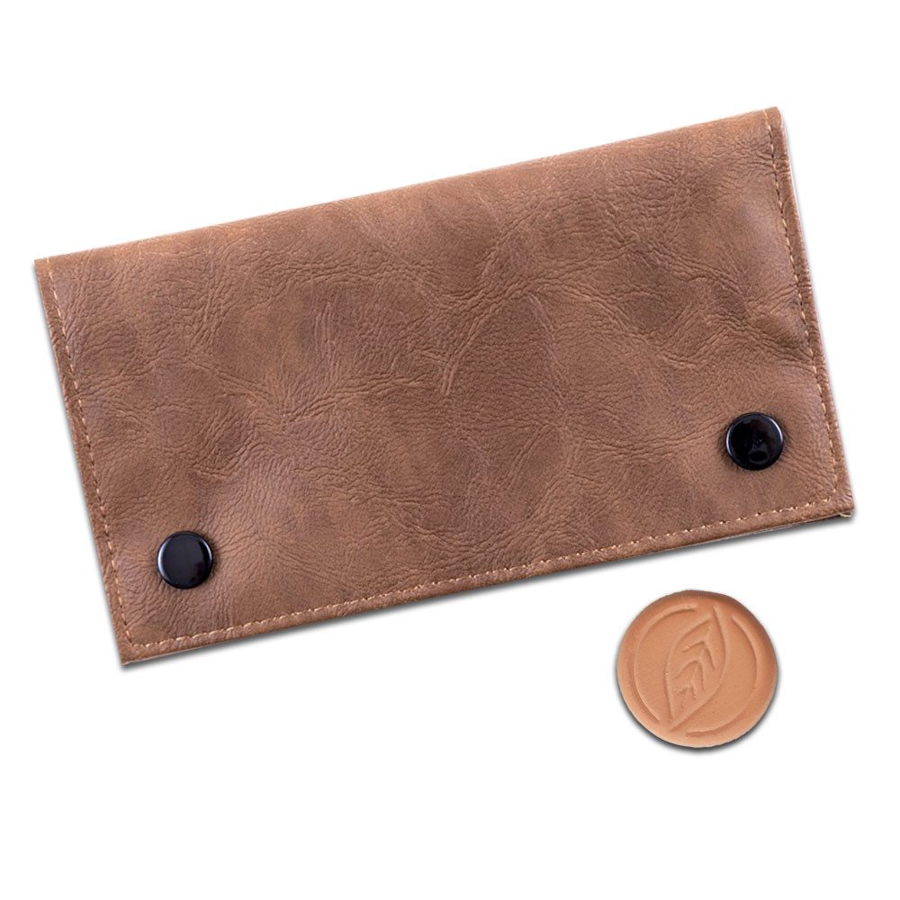 Coumo Tabakbeutel Tabakbeutel, Drehertasche Set, Tabaktasche + Hydrostone, schwarz braun