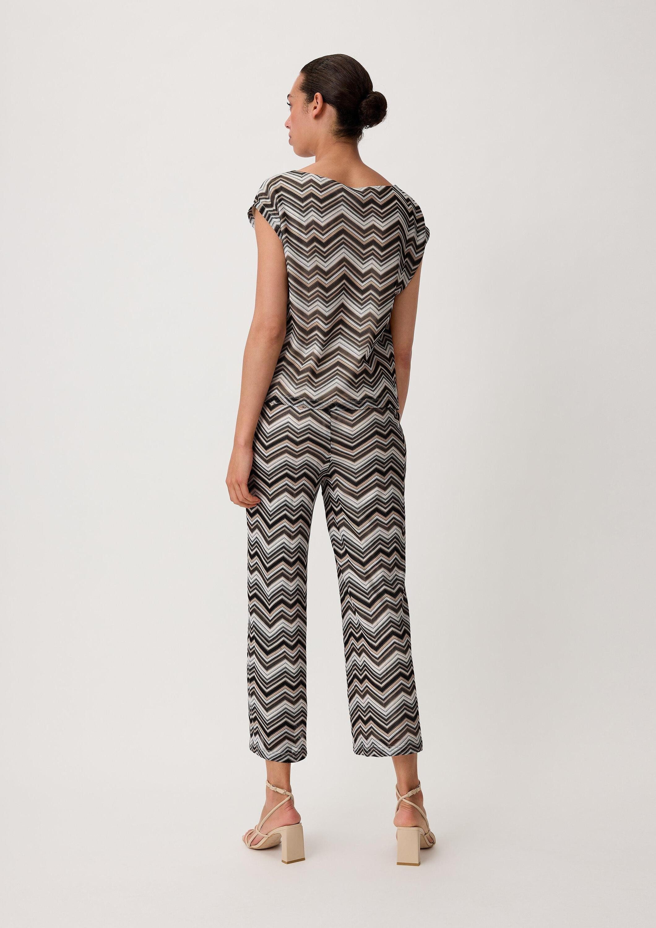 comma Culotte Hose Regular: Culotte mit Zickzack-Muster