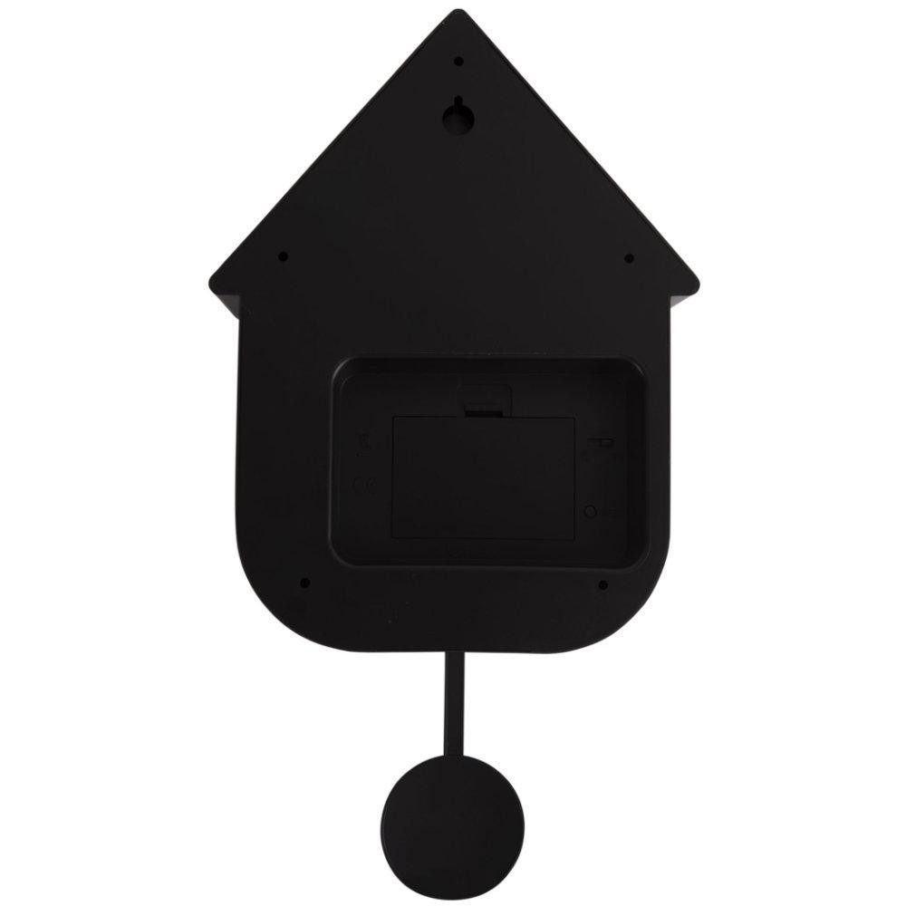 Karlsson Uhr Kuckucksuhr Wall Clock Modern Cuckoo Schwarz (41cm)