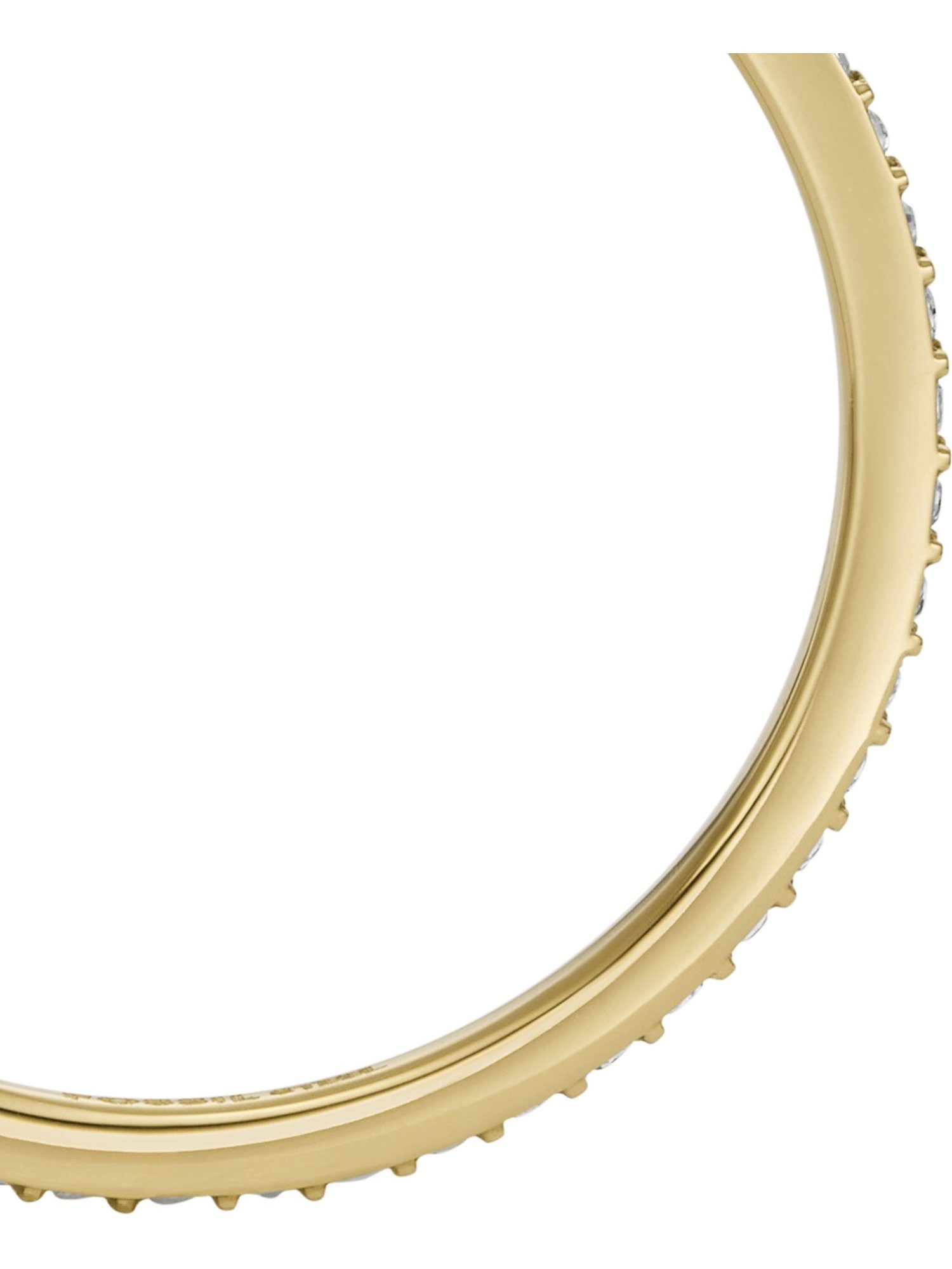 Fossil Fingerring Fossil Damen-Damenring Edelstahl Glasstein, Glasstein