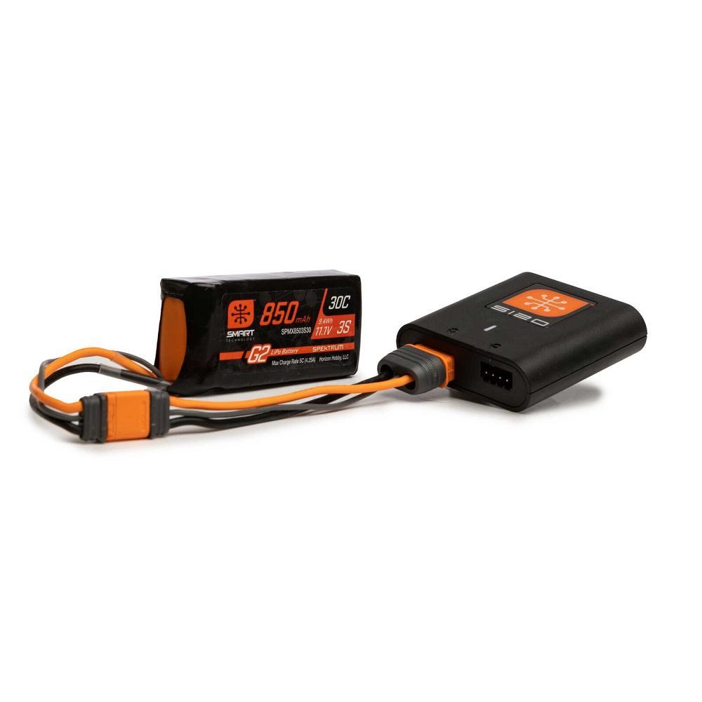 Spektrum Spektrum Smart G2 Air Lipo Akku 11,1V 850mAh, Ladegerät S120 RC-Ladegerät