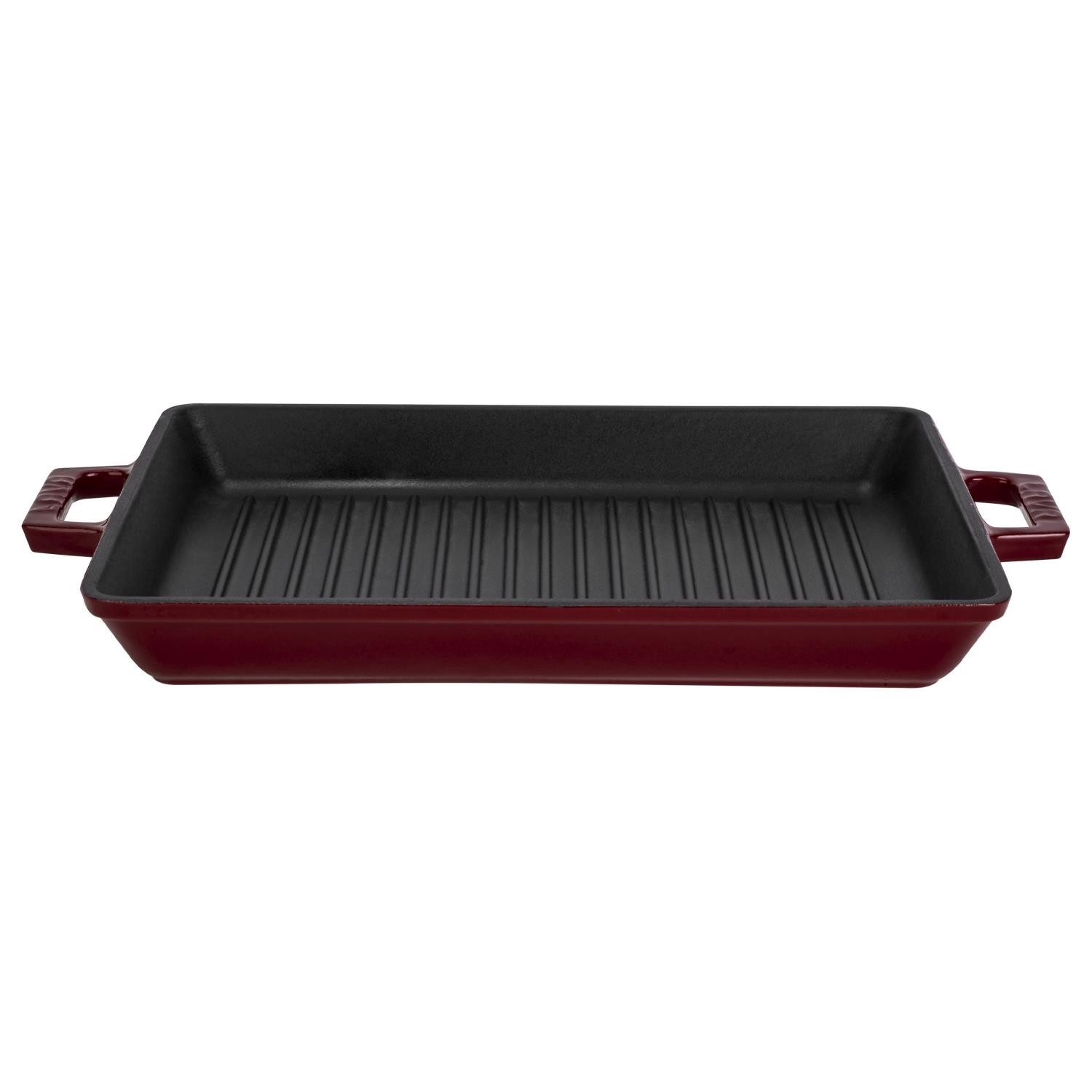 LAVA Grillpfanne LAVA Grillpfanne aus emailliertem Gusseisen, 26 x 32 cm, 2,26 Liter, Gusseisen (1-tlg), emailliertes Gusseisen, backofengeeignet